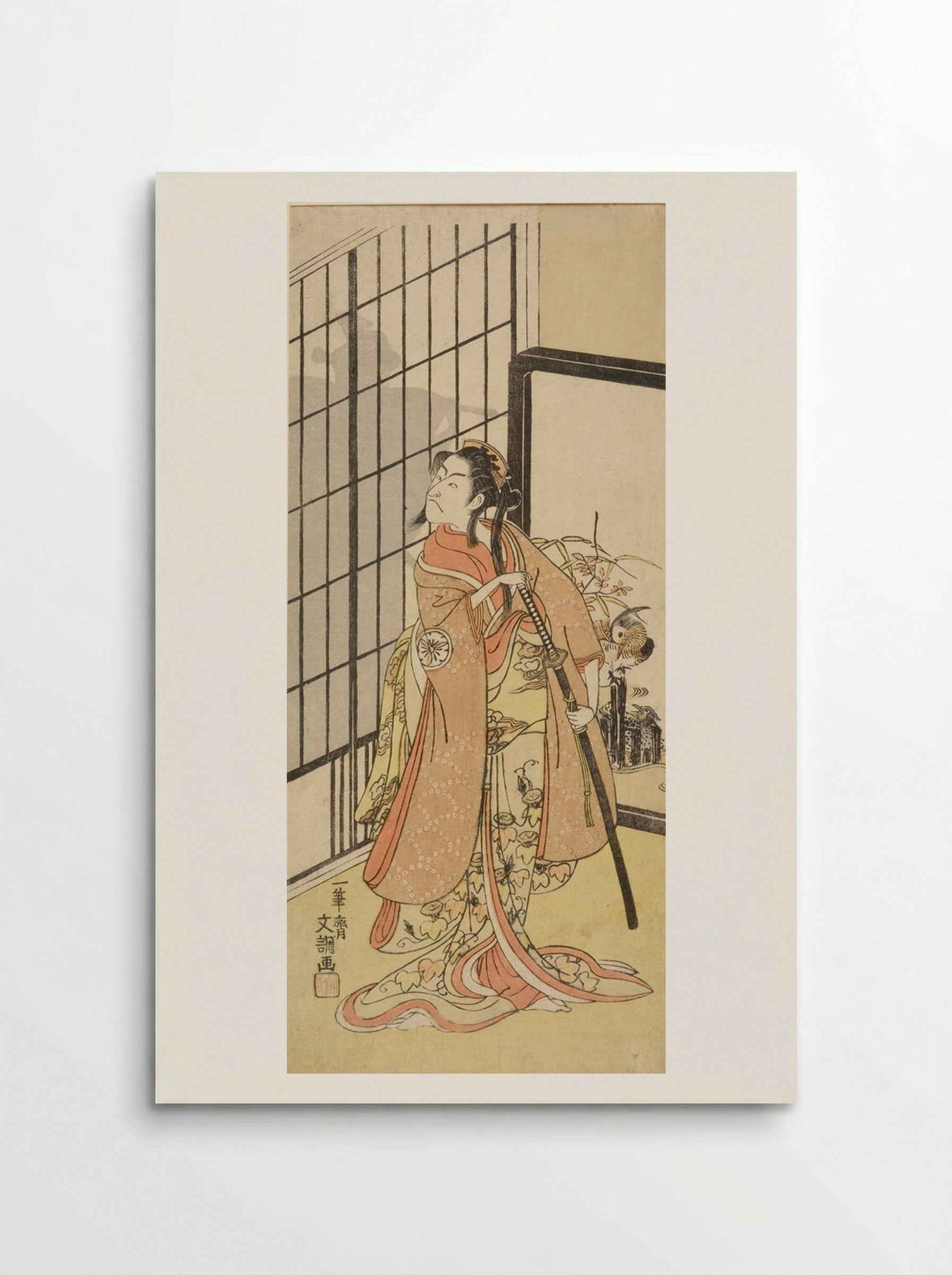 Actor Matsumoto Koshirō II as Asagao - Ippitsusai Bunchō - Poster