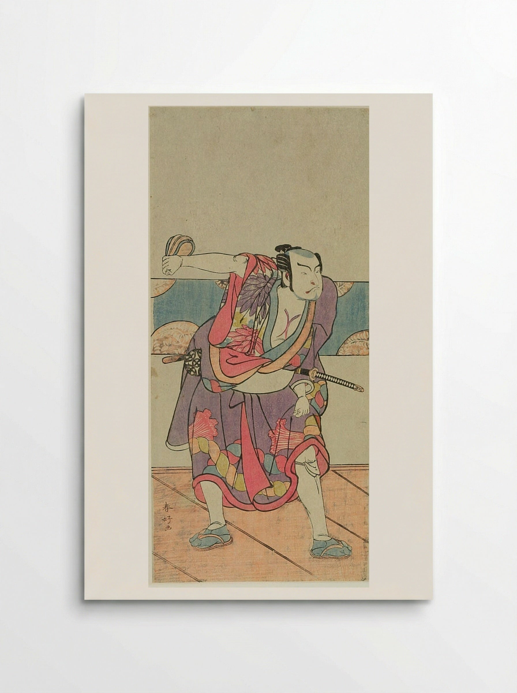 Actor Nakamura Denkūrō 2nd as a Yako - Katsukawa Shunkō - Poster