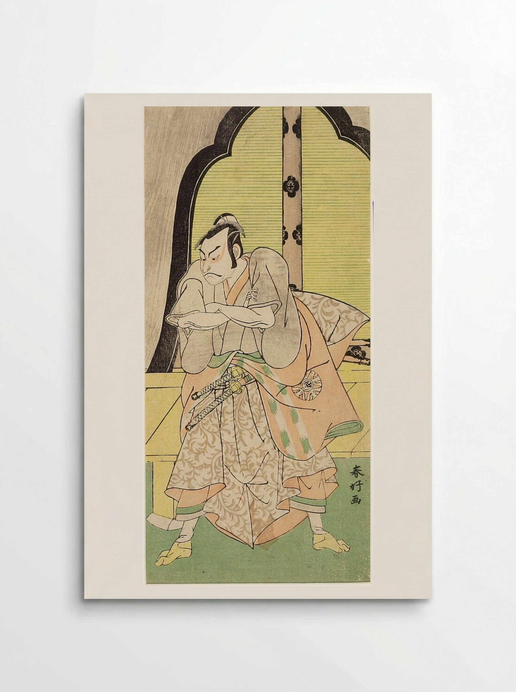 Actor Nakamura Makazo as a Samurai - Katsukawa Shunkō - Poster