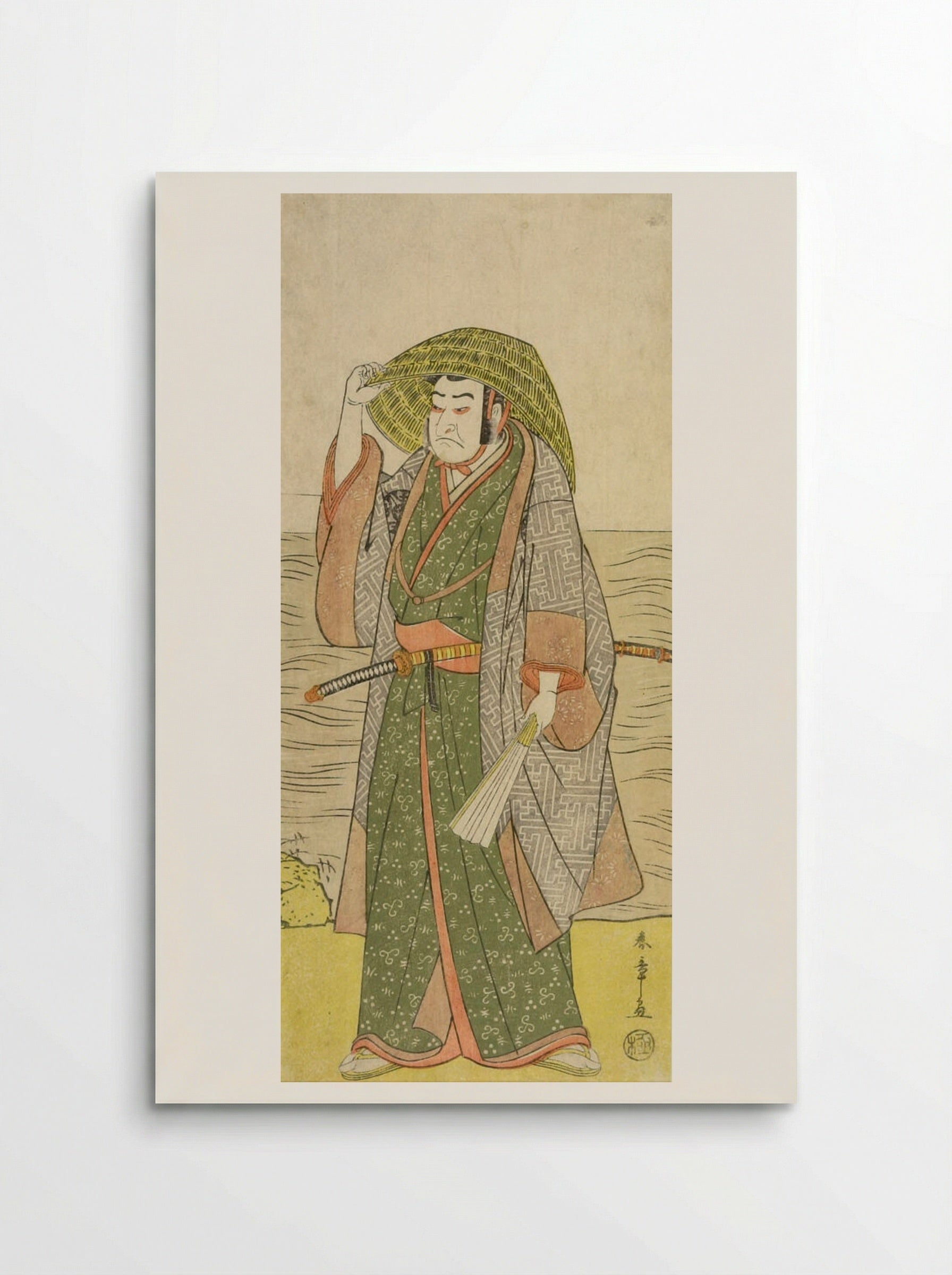 Actor Nakamura Nakazō 1st as Kume no Heinaizaemon - Katsukawa Shunshō - Poster