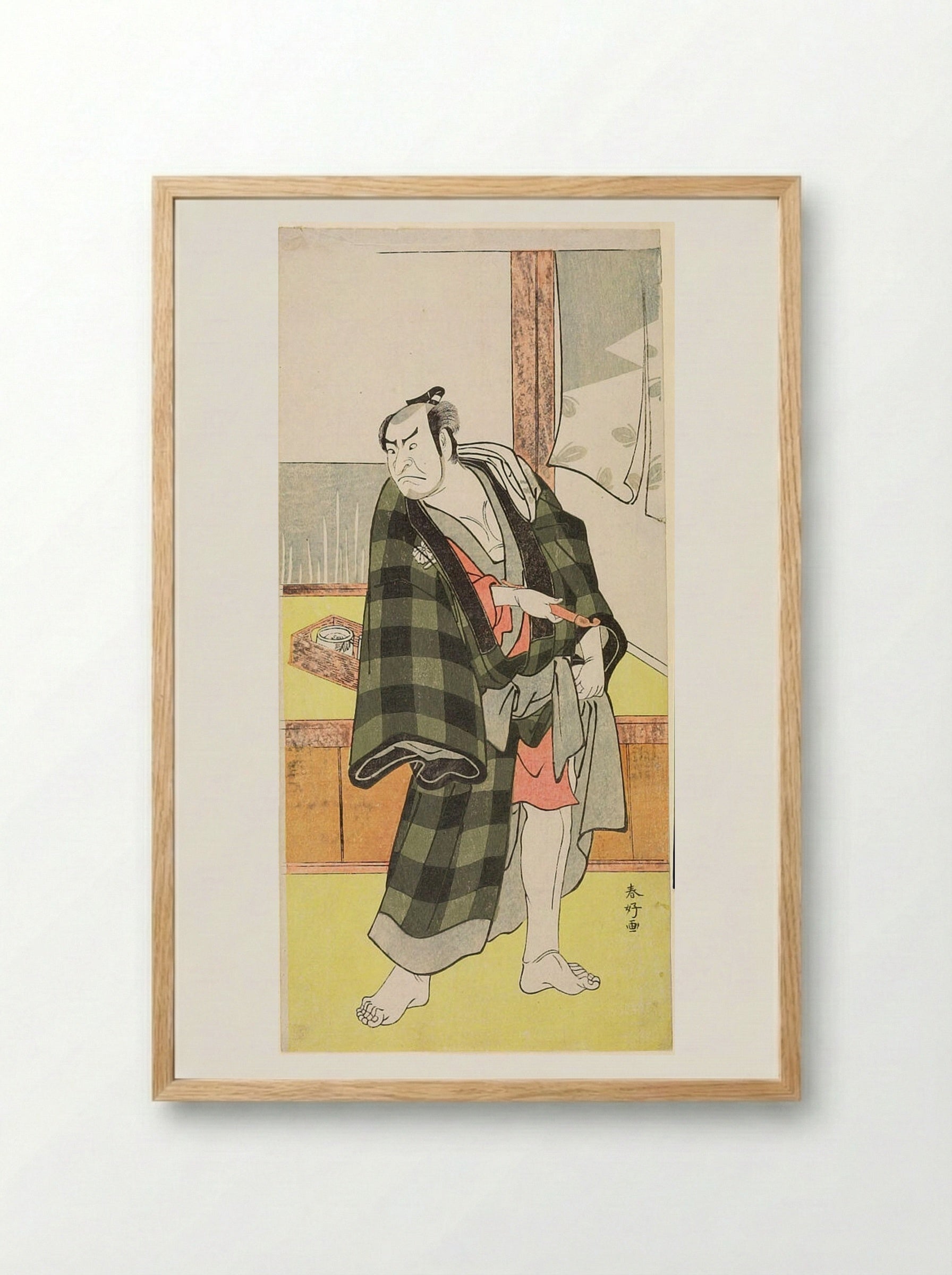 Actor Nakamura Nakazō as an Otokodate - Katsukawa Shunkō - Framed Print Wood