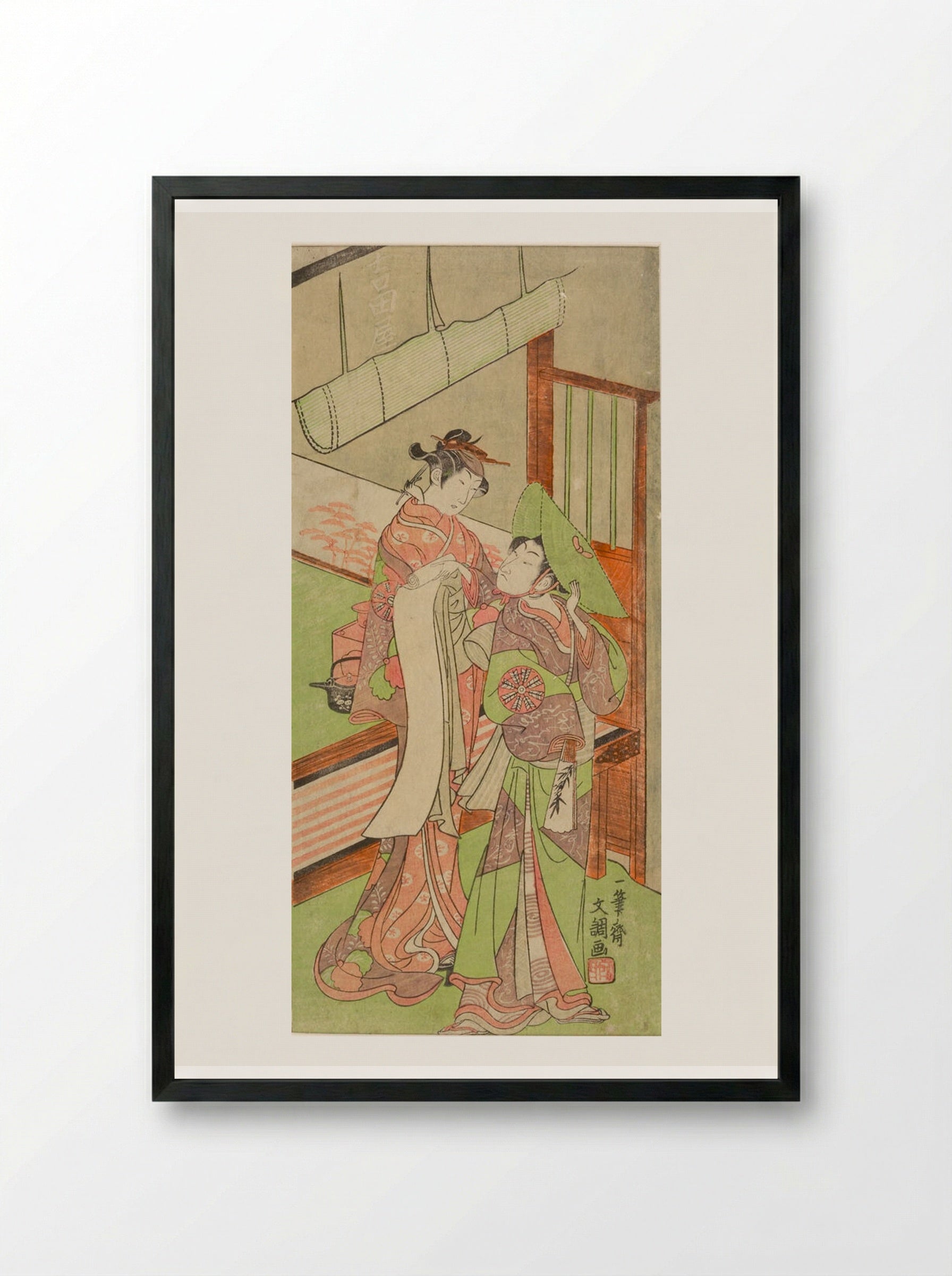 Actor Nakamura Tomijirō in Two Roles - Ippitsusai Bunchō - Framed Print Black