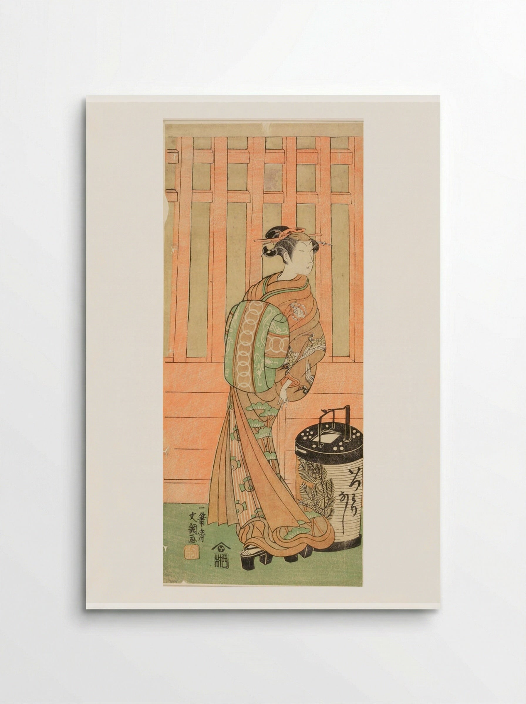 Actor Nakamura Utaemon 2nd as a Courtesan - Ippitsusai Bunchō - Poster