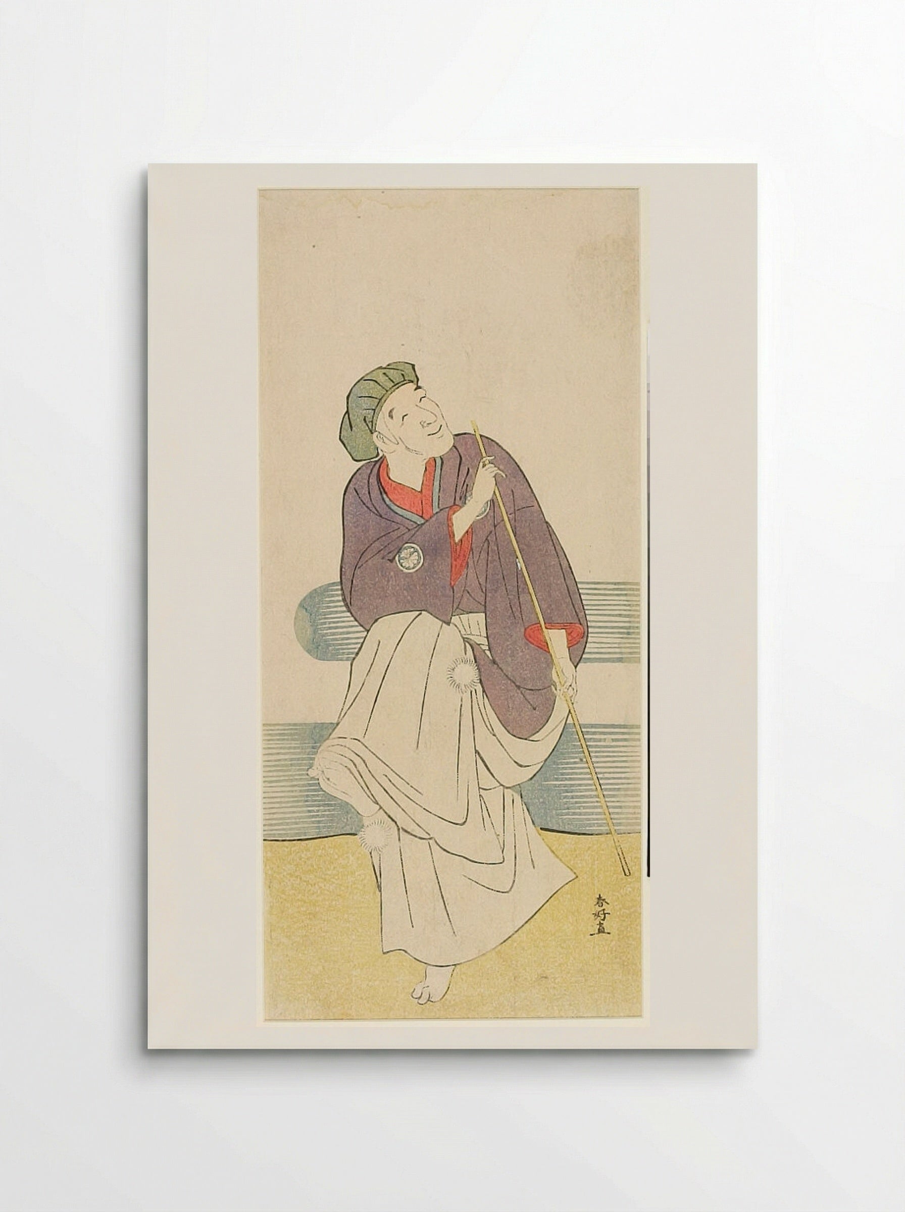 Actor (Old Man) Dancing - Katsukawa Shunkō - Poster