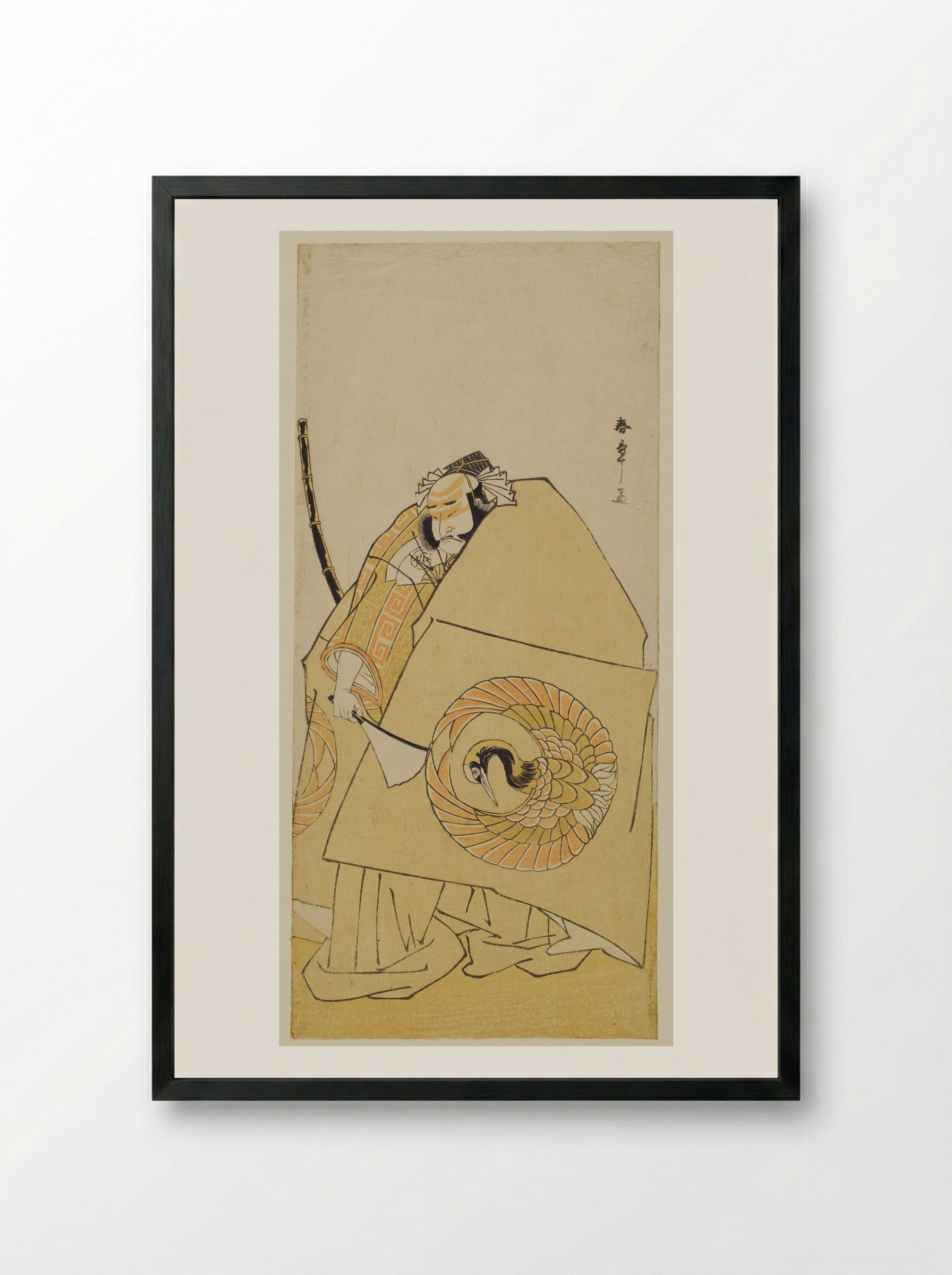 Actor Onoe Matsusuke I as Asahina - Katsukawa Shunshō - Framed Print Black