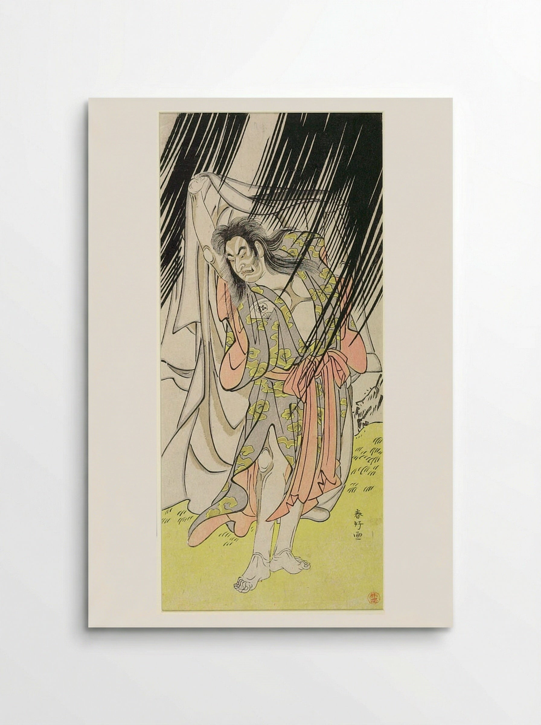 Actor Onoe Matsusuke as Kanshojō - Katsukawa Shunkō - Poster