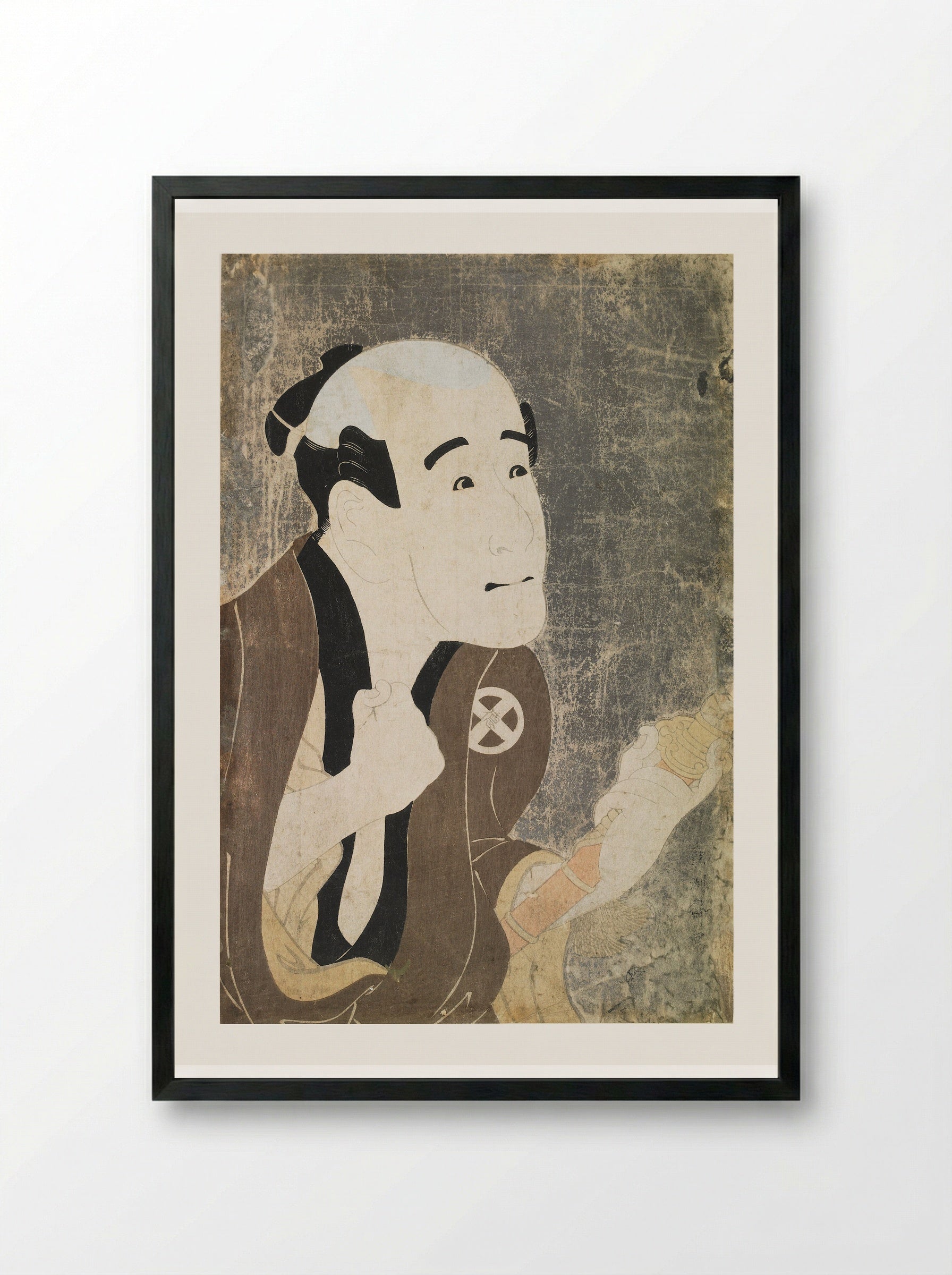 Actor Otani Tokuji as the Servant Sodesuke - Tōshūsai Sharaku - Framed Print Black