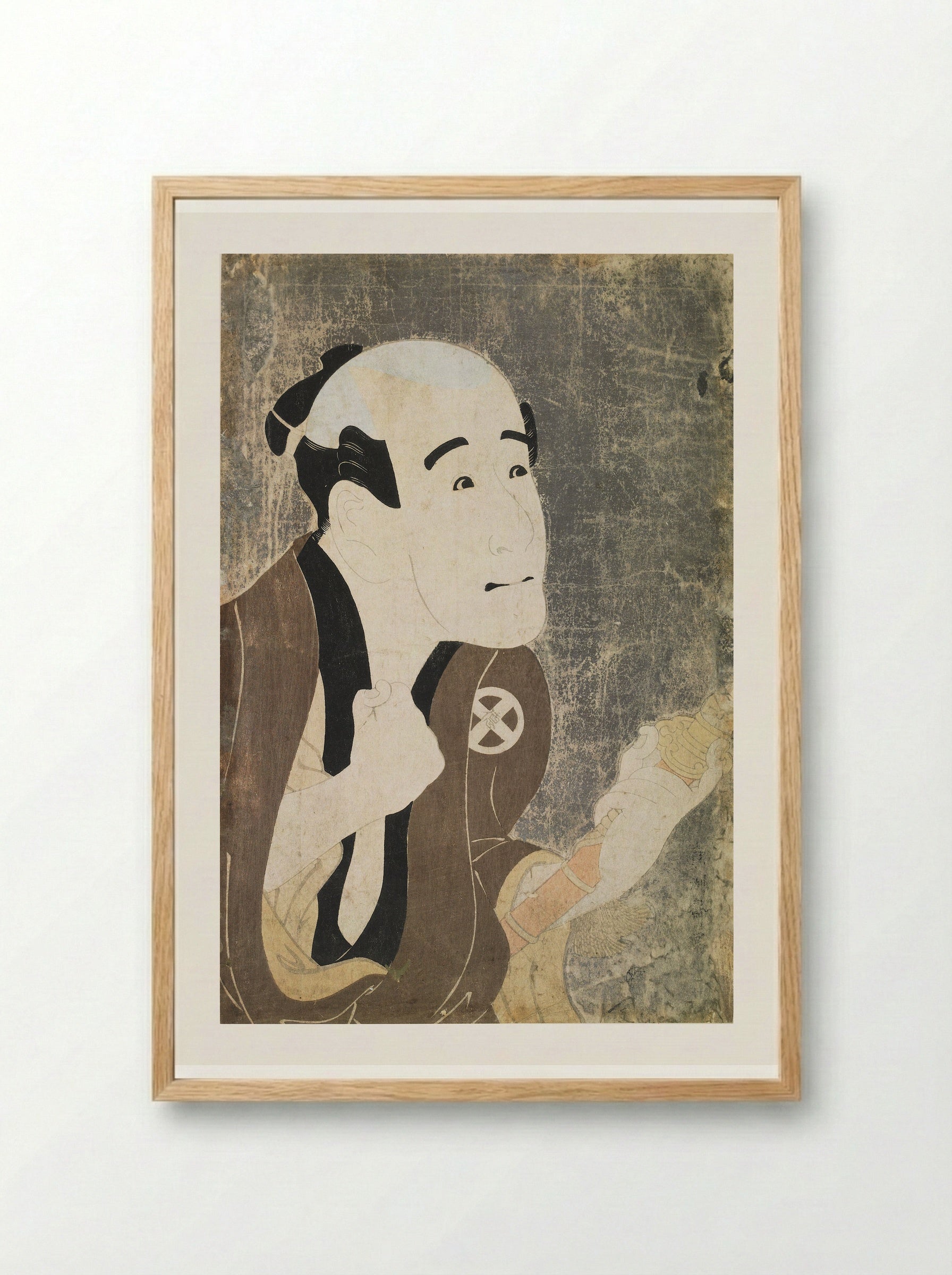Actor Otani Tokuji as the Servant Sodesuke - Tōshūsai Sharaku - Framed Print Wood