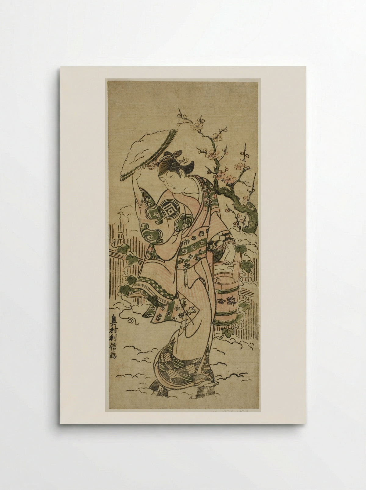 Actor Sanogawa Ichimatsu as a Courtesan during the Tanabata Festival - Okumura Toshinobu - Poster