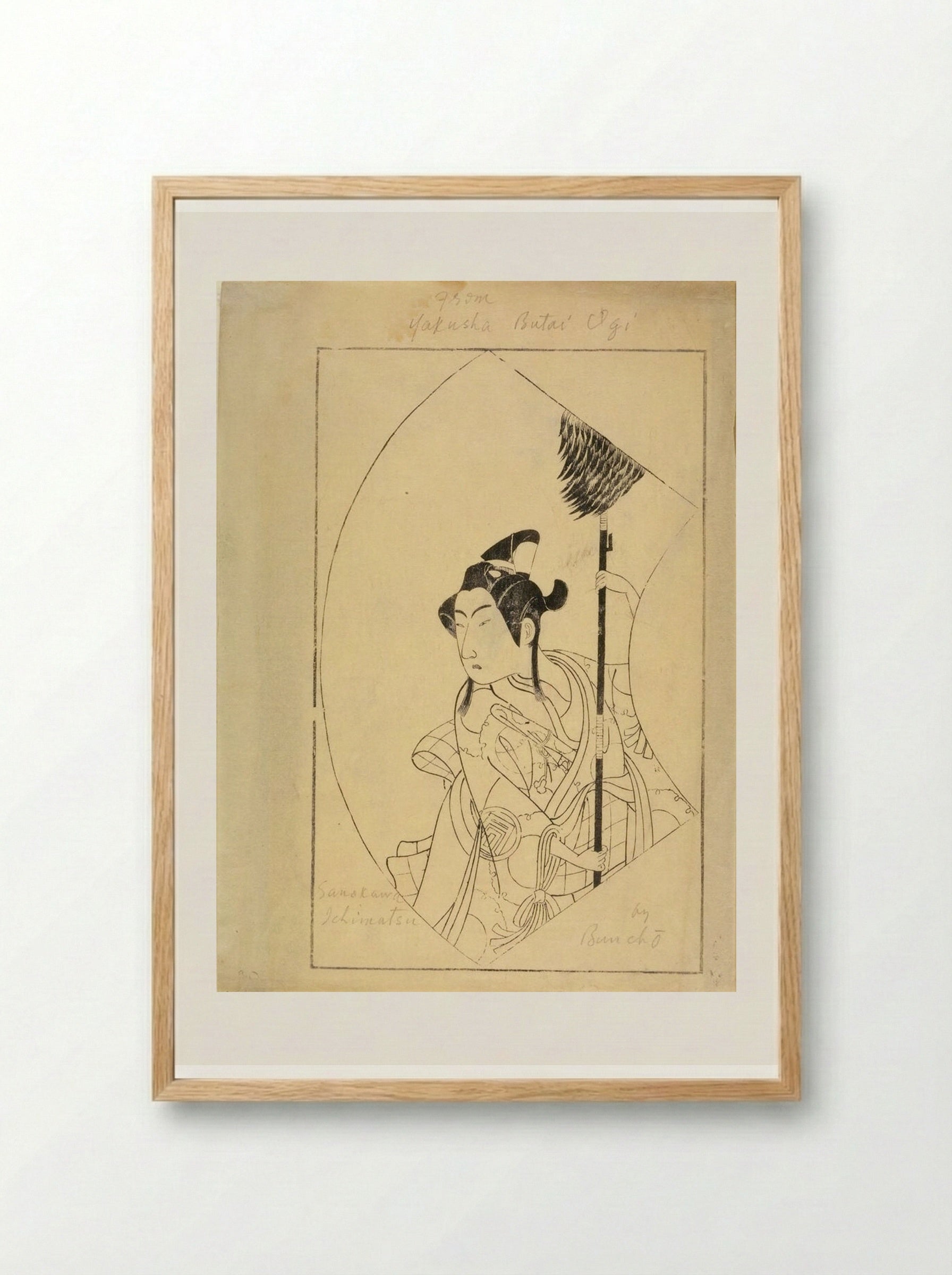 Actor Sanokawa Ichimatsu - Ippitsusai Bunchō - Framed Print Wood
