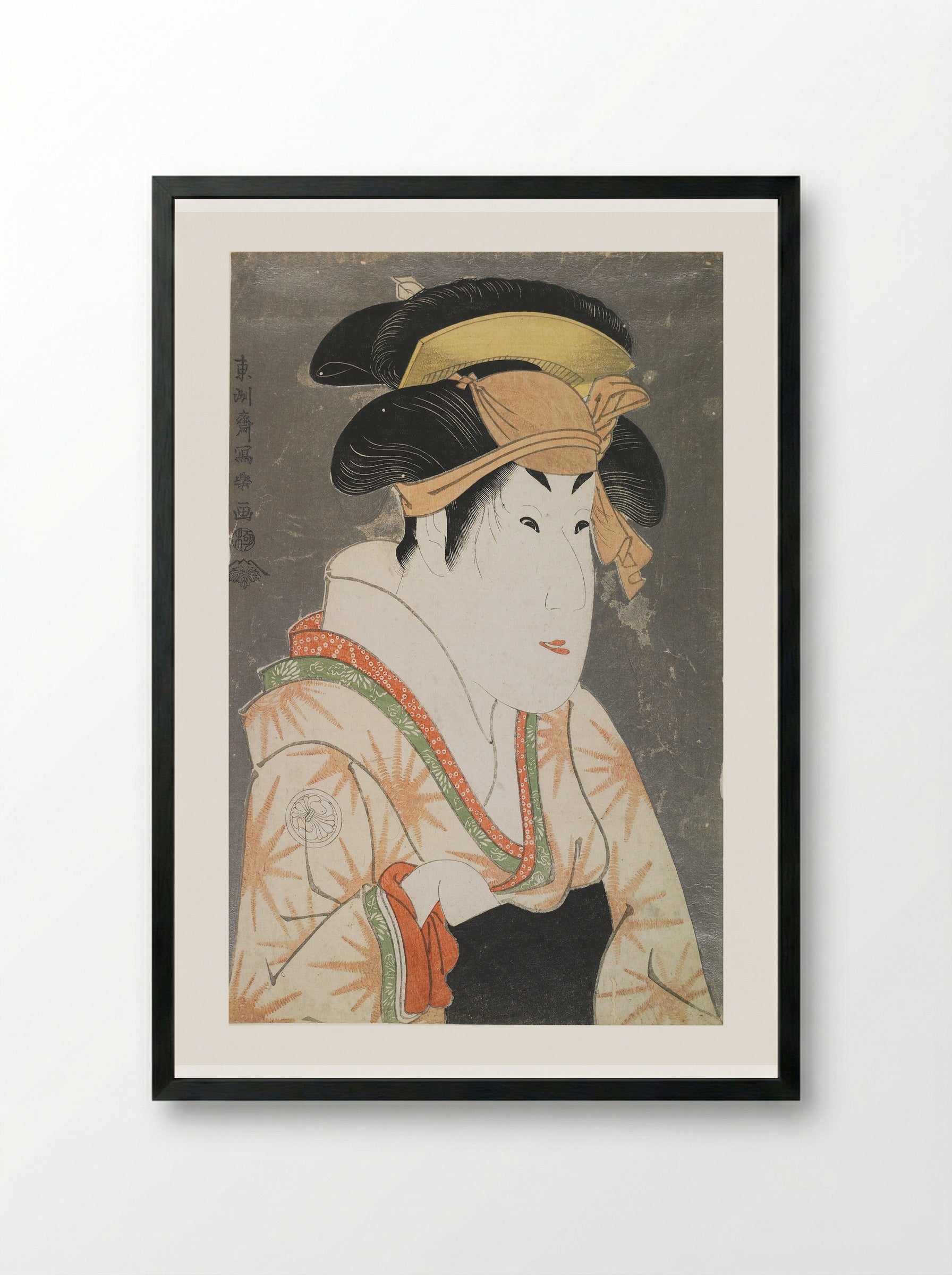 Actor Segawa Kikunojō 3rd as Oshizu - Tōshūsai Sharaku - Framed Print Black