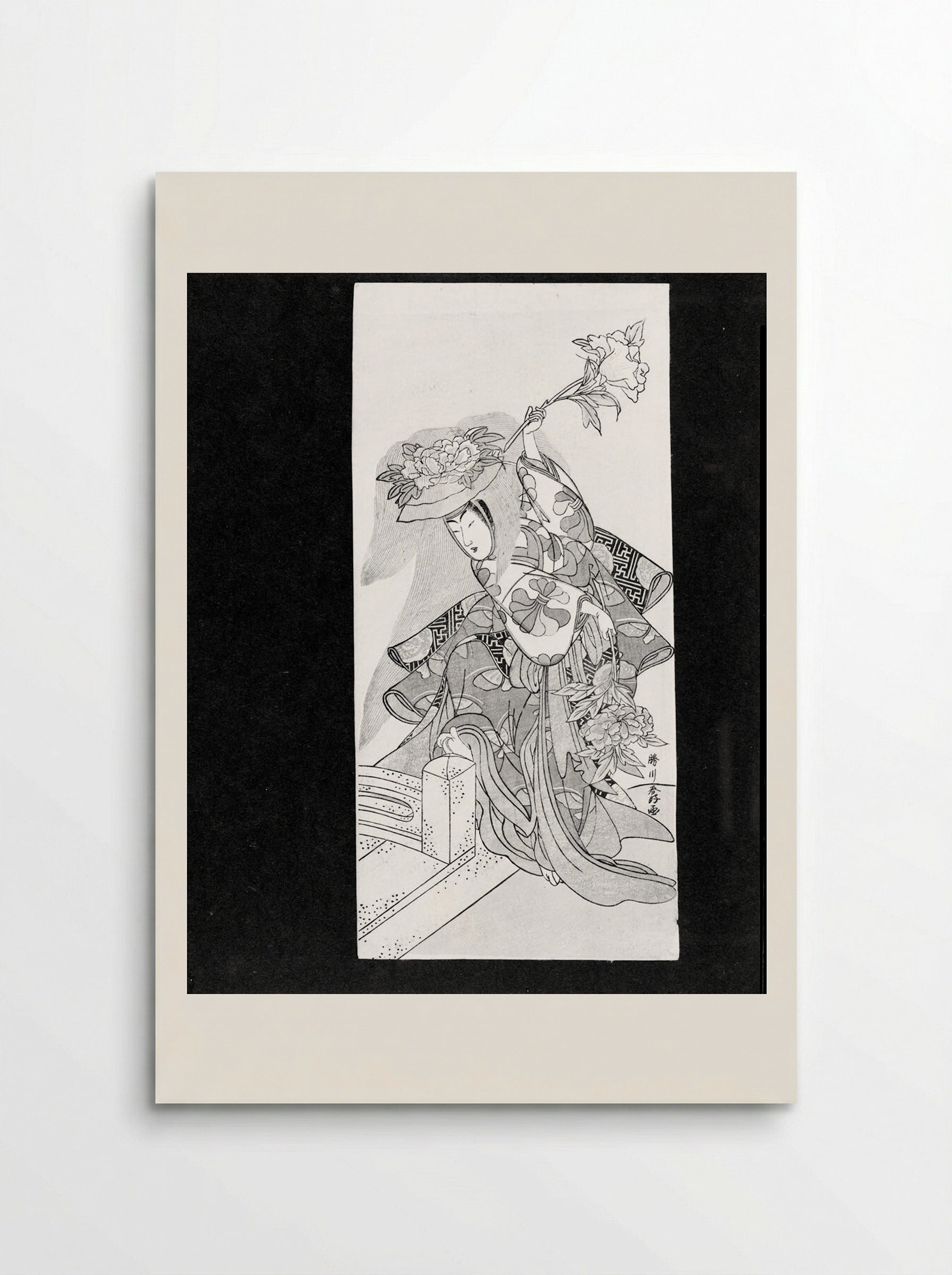 Actor Segawa Kikunojō 3rd as a Shakkyo Dancer - Katsukawa Shunkō - Poster