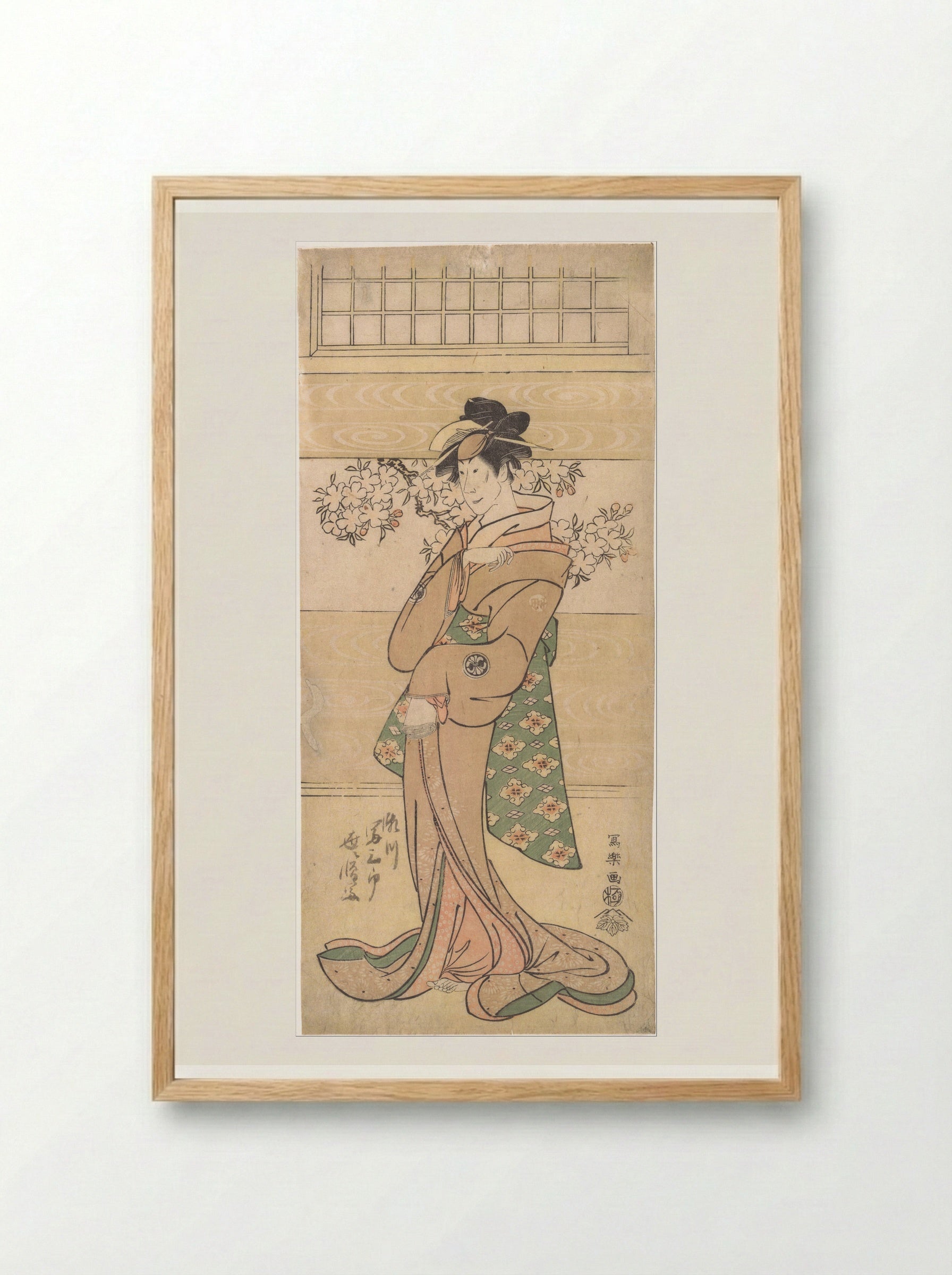 Actor Segawa Tomisaburo II as the Geisha Asaka - Tōshūsai Sharaku - Framed Print Wood