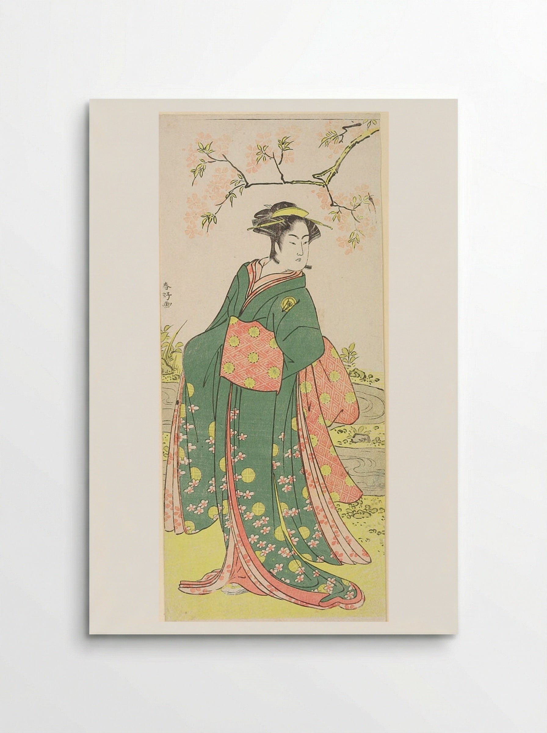 Actor Tamazawa Saijiro as a Woman - Katsukawa Shunkō - Poster