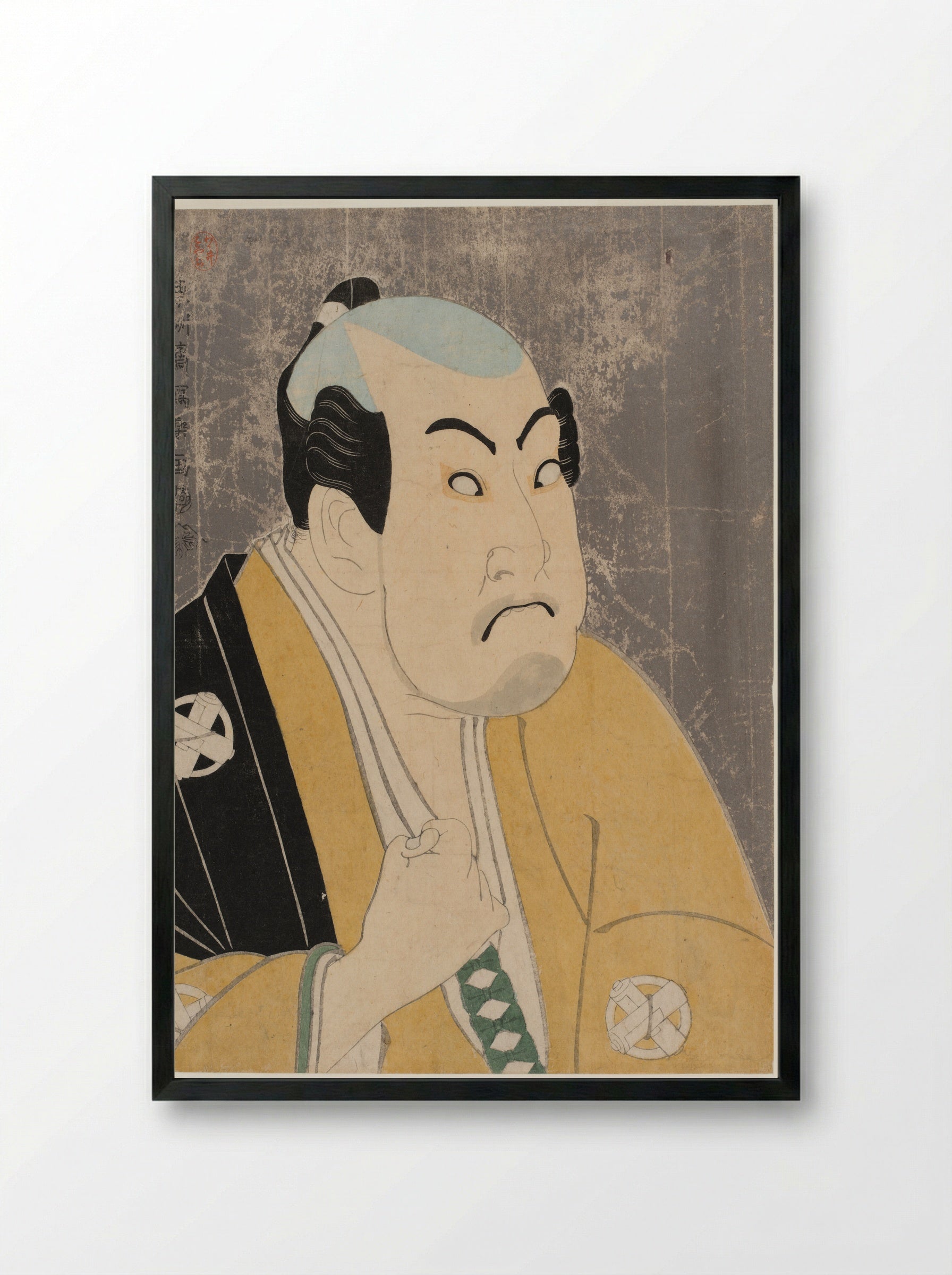 Actor Tanimura Torazō as Washizuka Happeiji - Tōshūsai Sharaku - Framed Print Black