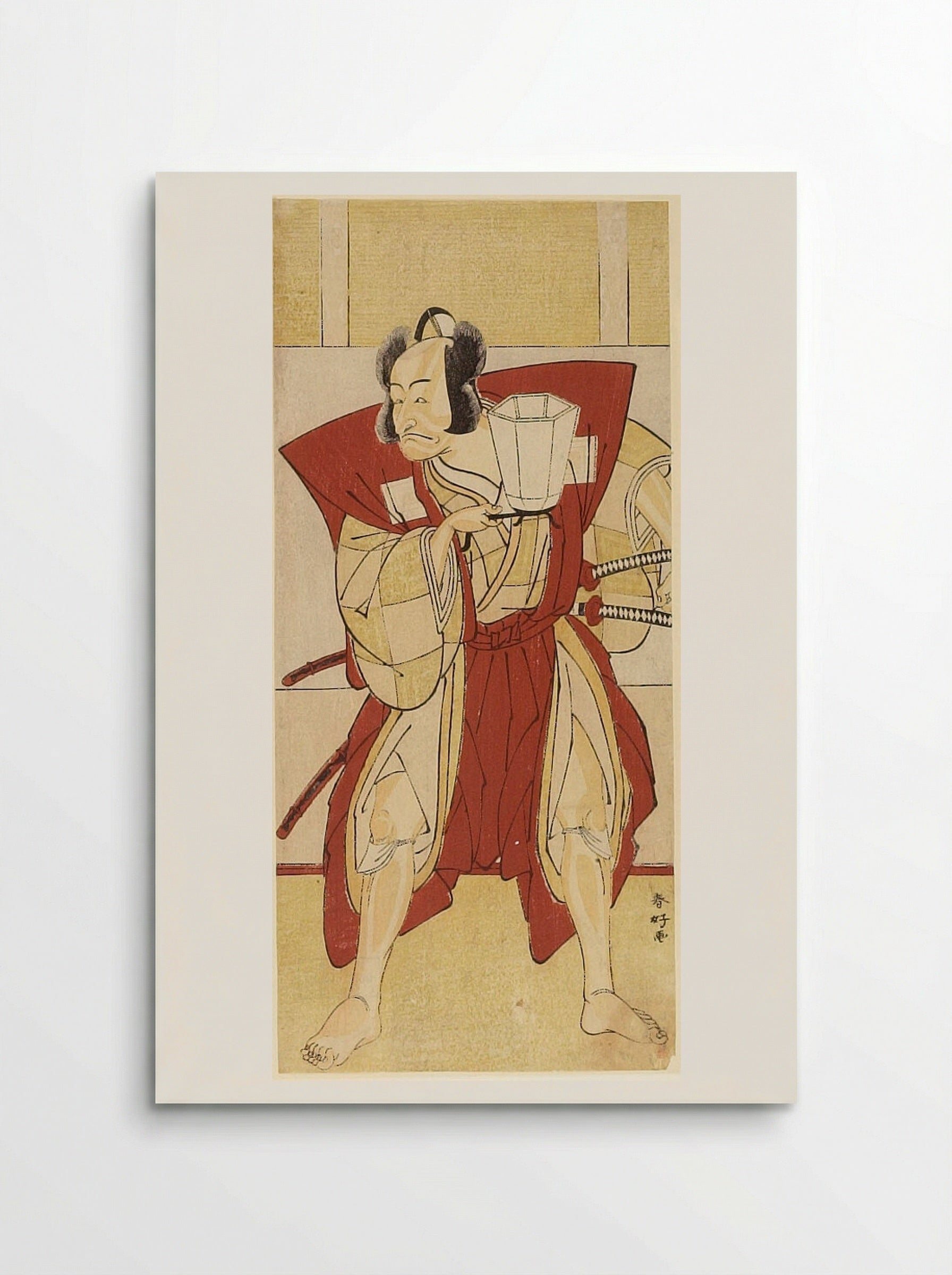 Actor in a Red Hakama - Katsukawa Shunkō - Poster