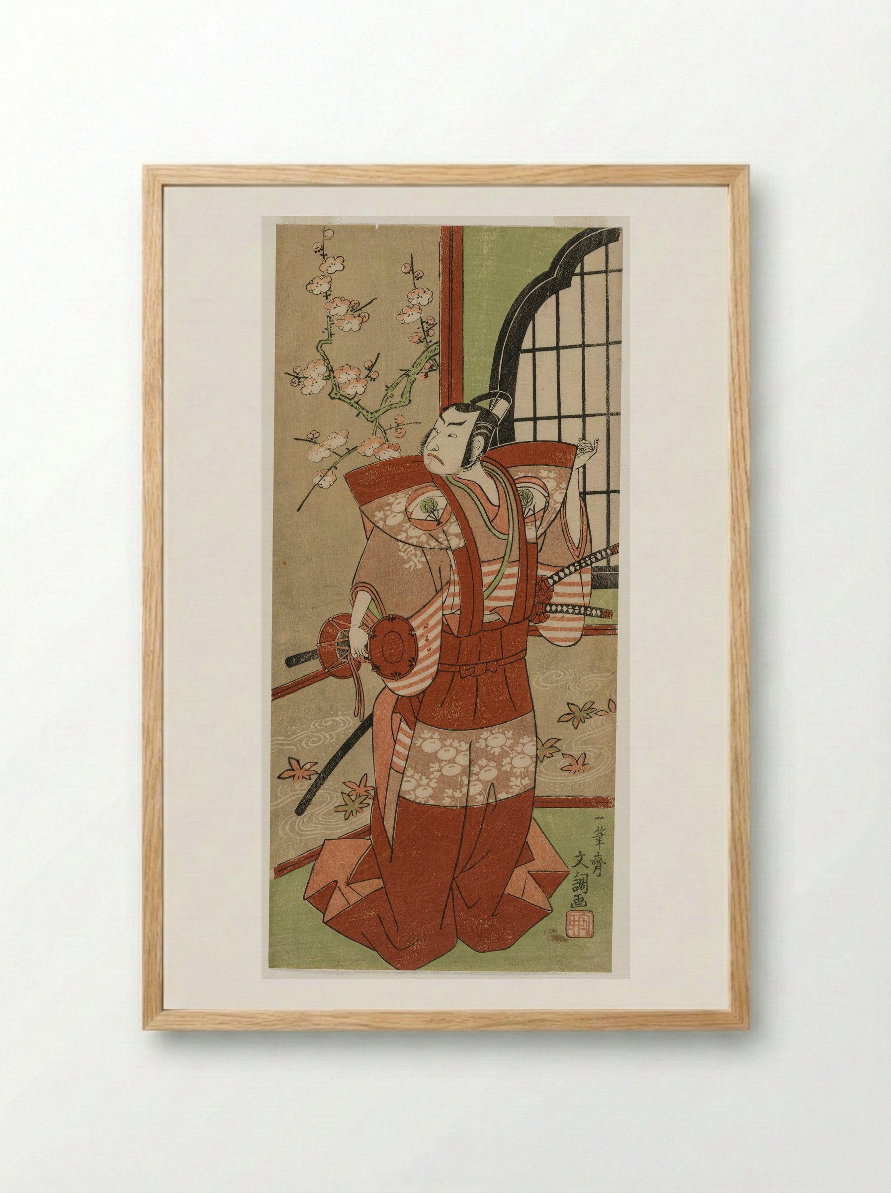 Actor in a Samurai Role - Ippitsusai Bunchō - Framed Print Wood