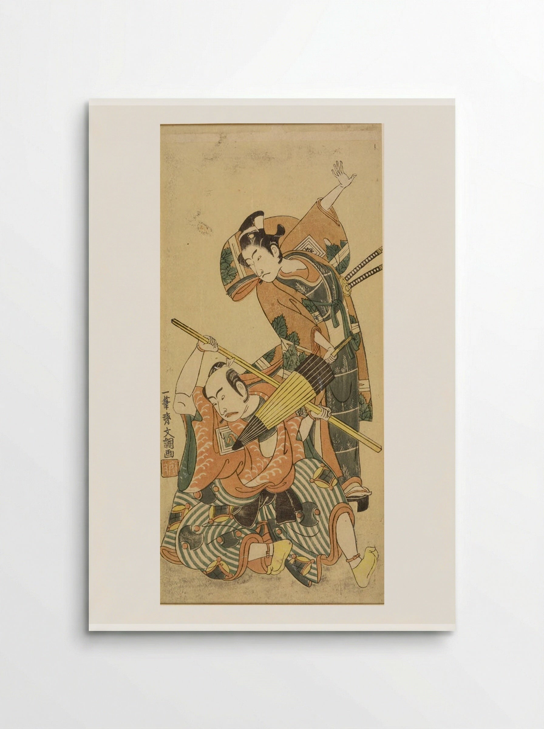 Actors Ichikawa Yaozō and Ichikawa Benzo - Ippitsusai Bunchō - Poster
