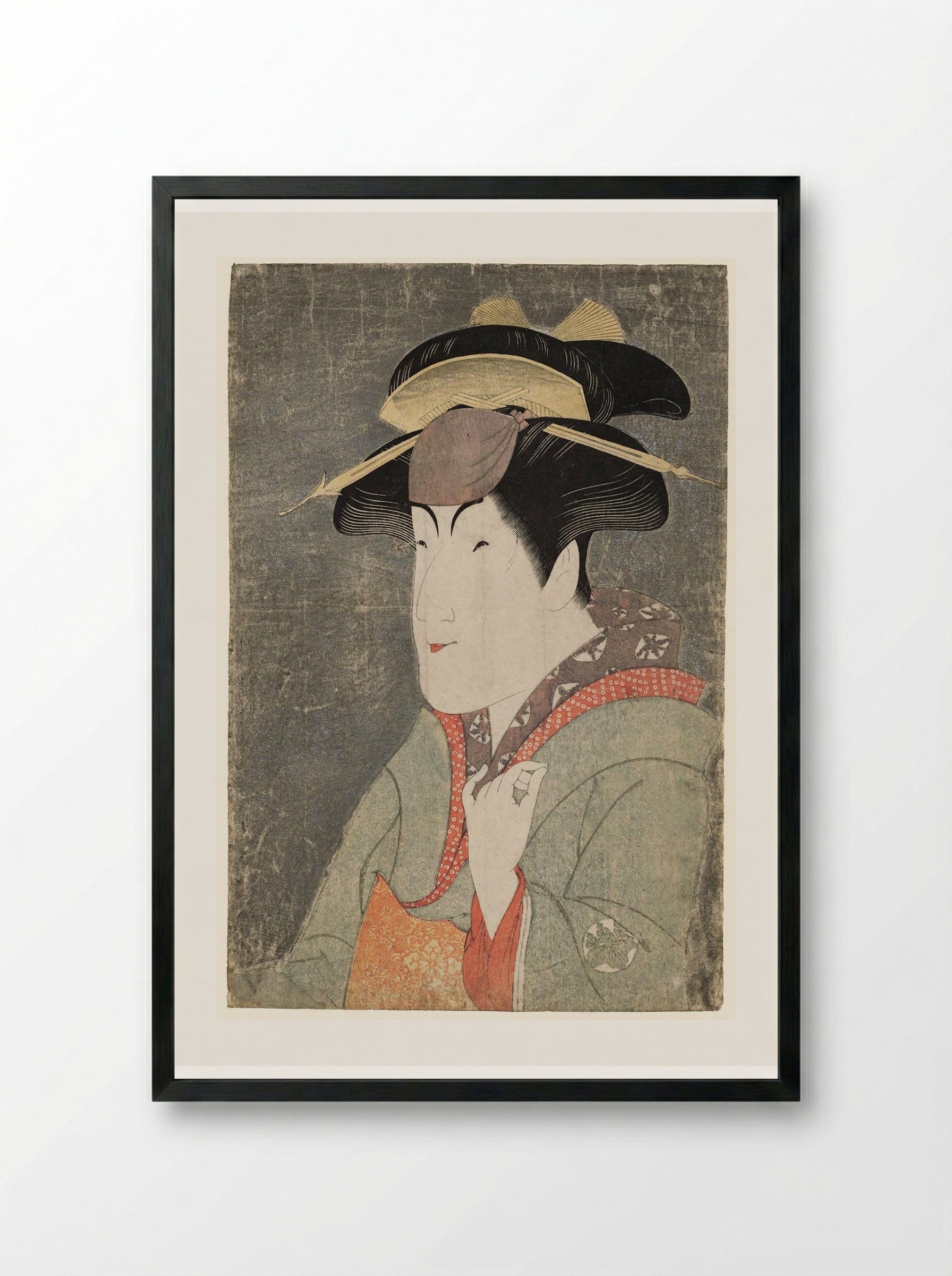 Actors Matsumoto Kōshirō 4th and Nakayama Tomisaburō - Tōshūsai Sharaku - Framed Print Black