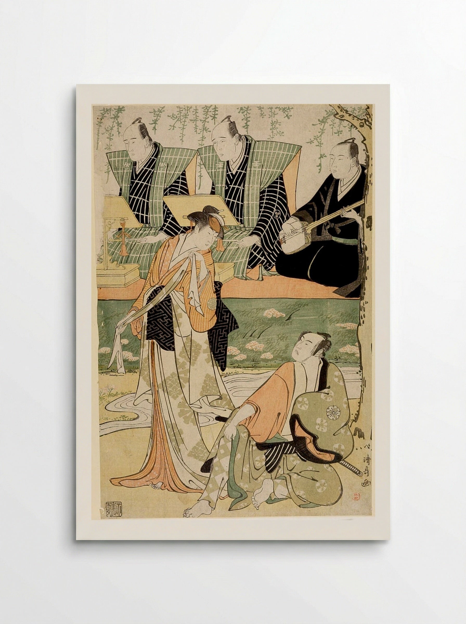 Actors Mimaru Tomijirō and Matsumoto Kōshirō 1st - Torii Kiyonaga - Poster