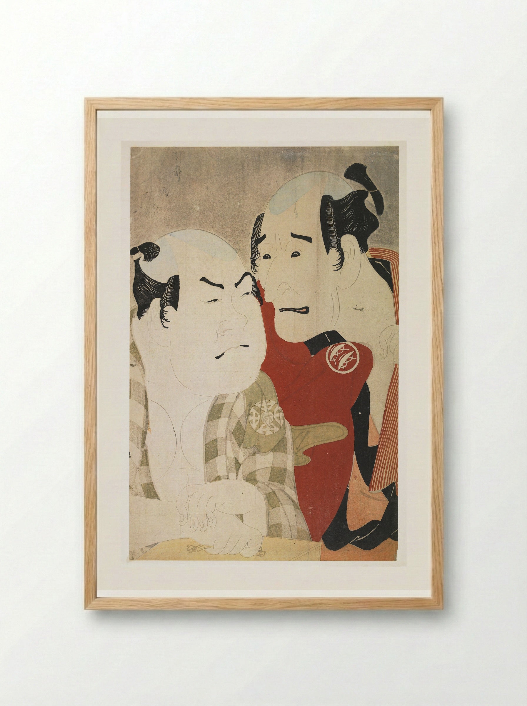 Actors Nakajima Wadaemon and Nakamura Konozō - Tōshūsai Sharaku - Framed Print Wood