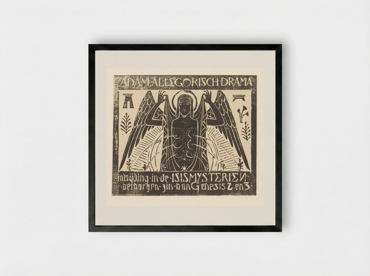 Adam, Allegorisch Drama - Mathieu Lauweriks - Framed Print Black