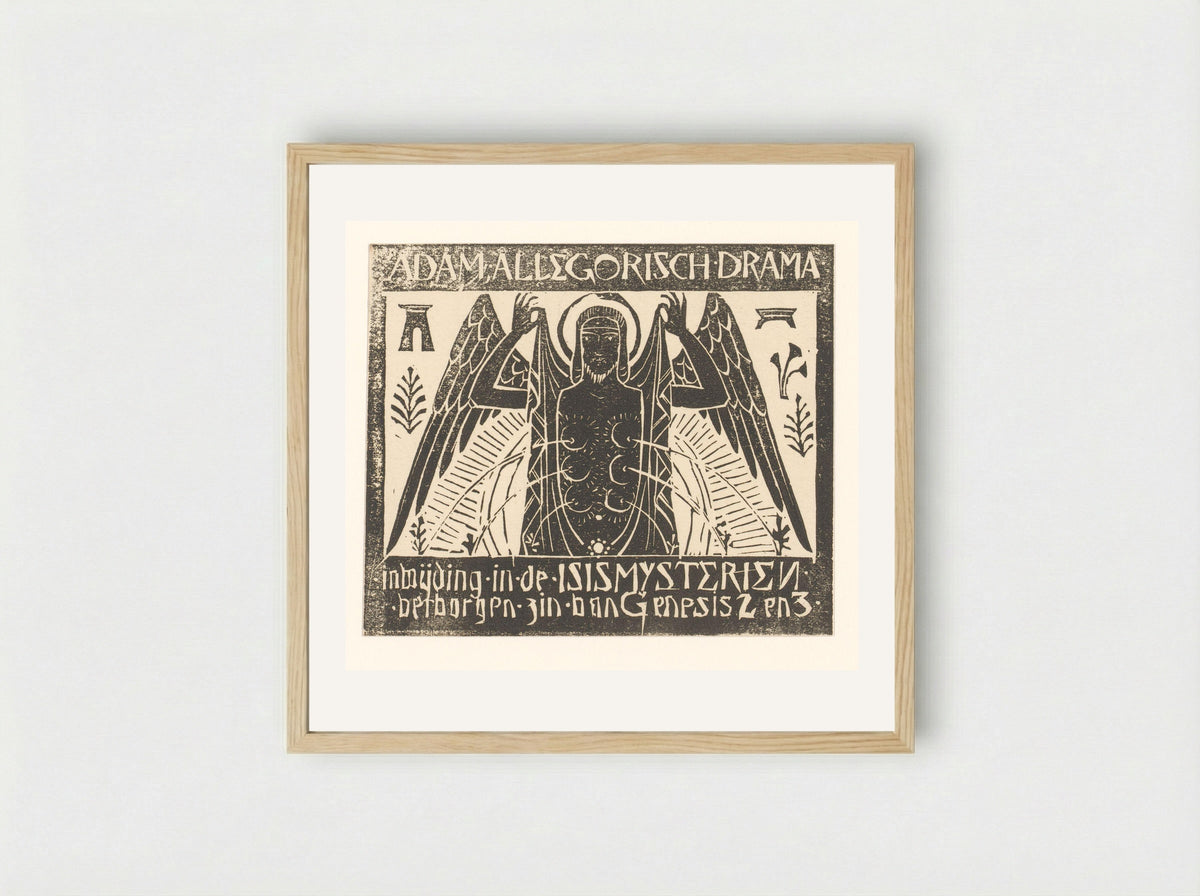 Adam, Allegorisch Drama - Mathieu Lauweriks - Framed Print Wood