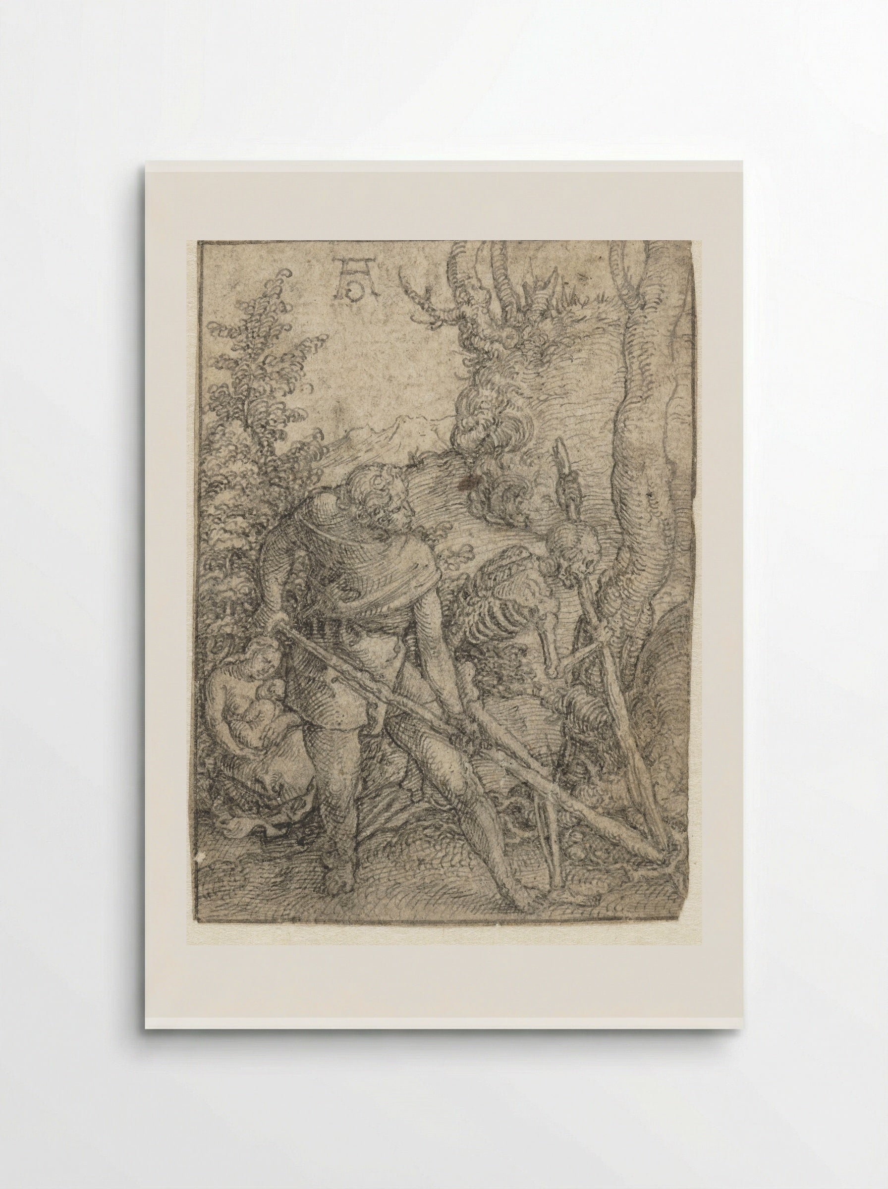Adam and Death Ploughing the Earth - Heinrich Aldegrever - Poster