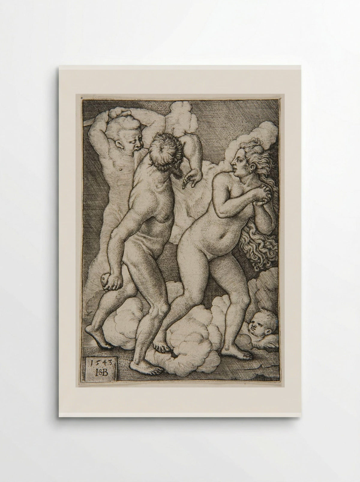 Adam and Eve Driven from Paradise - Sebald Beham - Poster