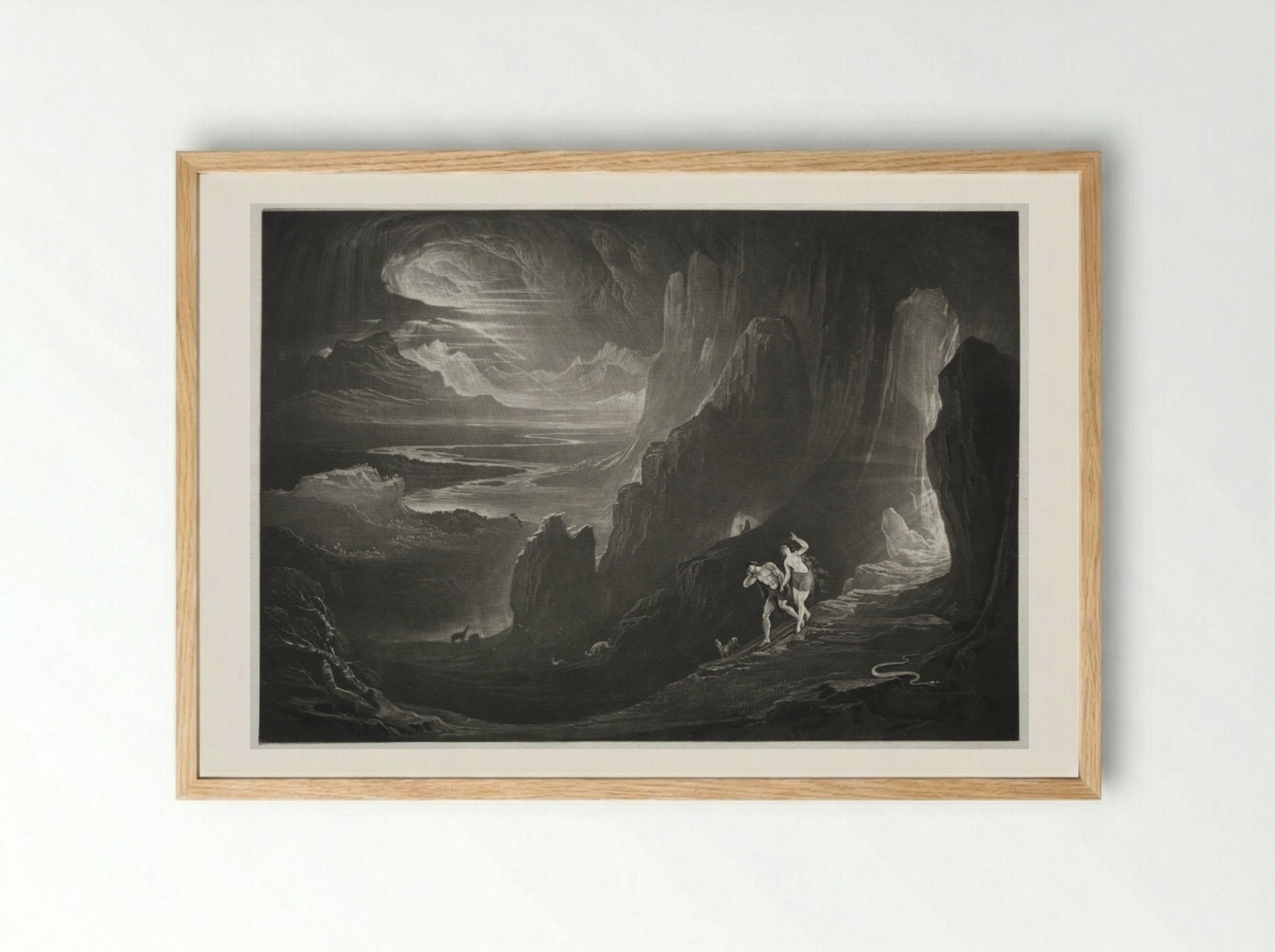 Adam and Eve Driven out of Paradise - John Martin - Framed Print Wood