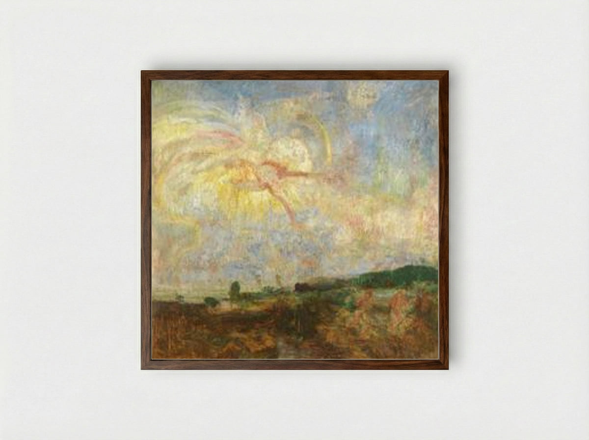 Adam and Eve Expelled from Paradise - James Ensor - Framed Print Dark Wood
