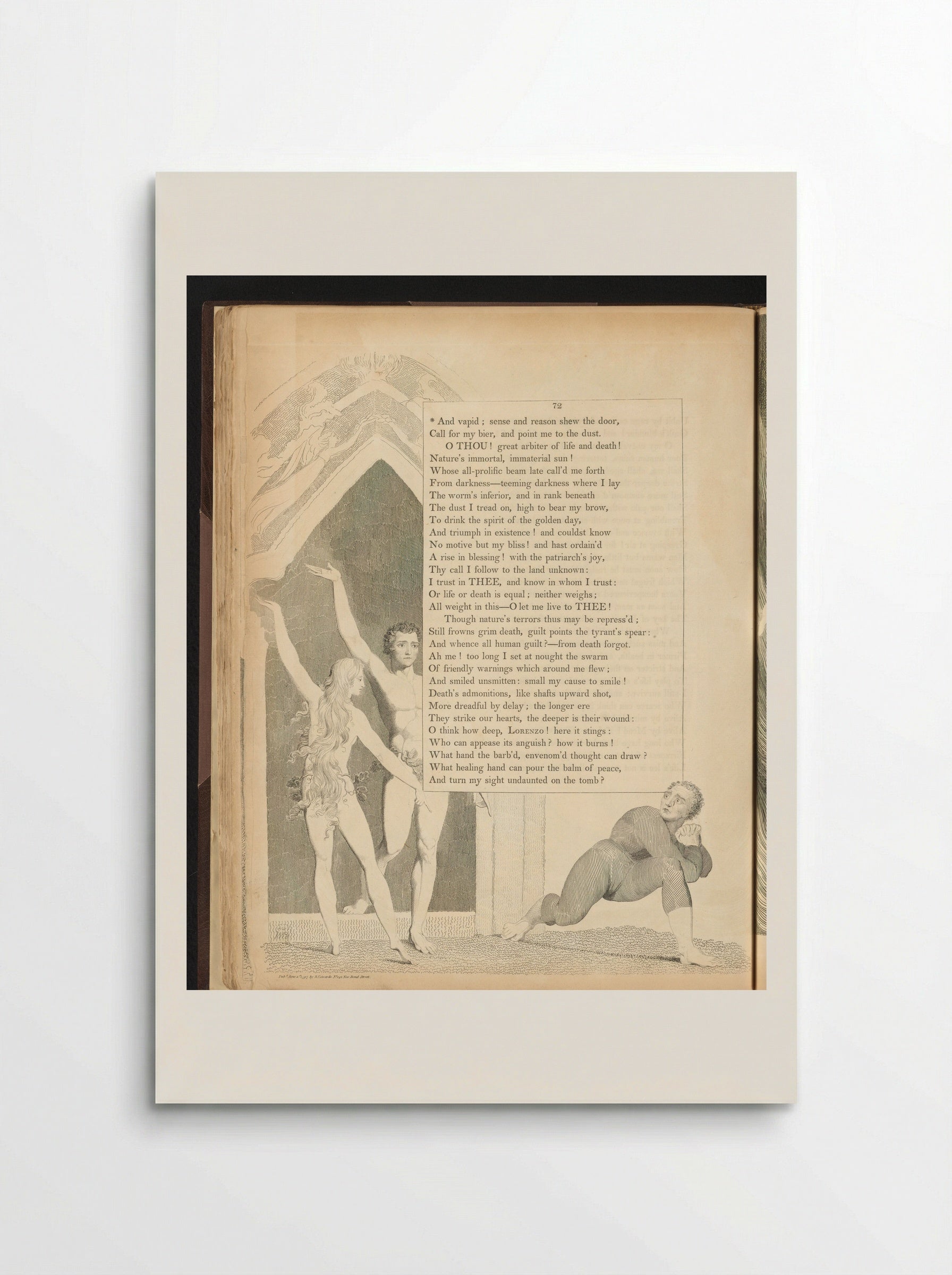 Adam and Eve with a Crouching Figure - William Blake - Poster