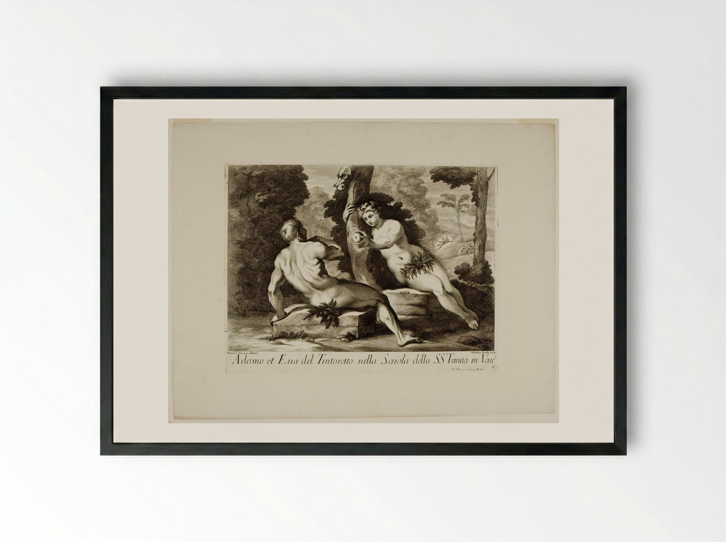 Adam and Eve - Andrea Zucchi - Framed Print Black