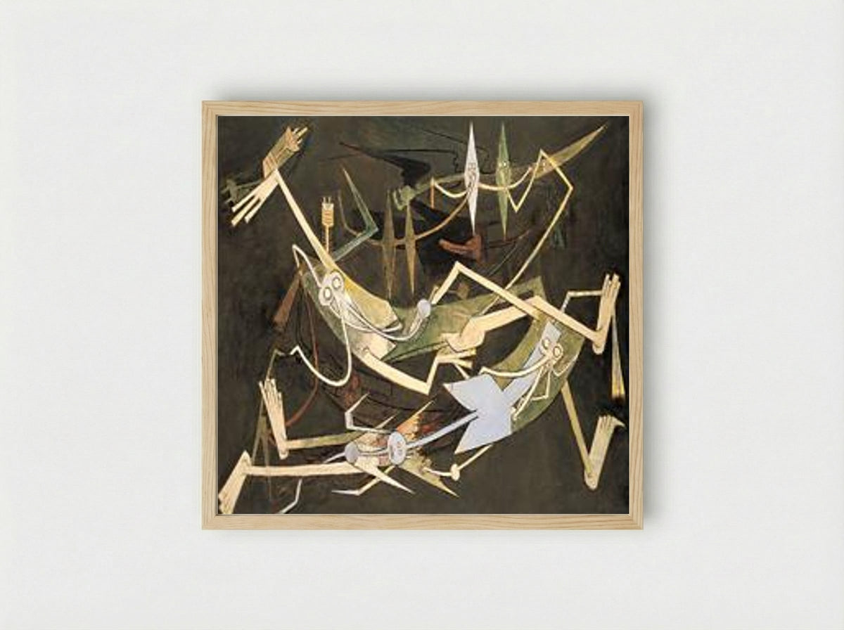 Adam and Eve - Wifredo Lam - Framed Print Wood