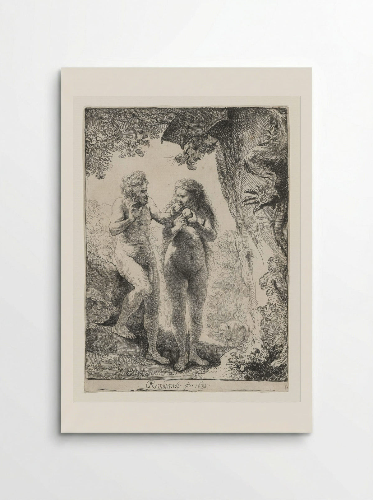 Adam and Eve - Rembrandt Harmensz. van Rijn - Poster