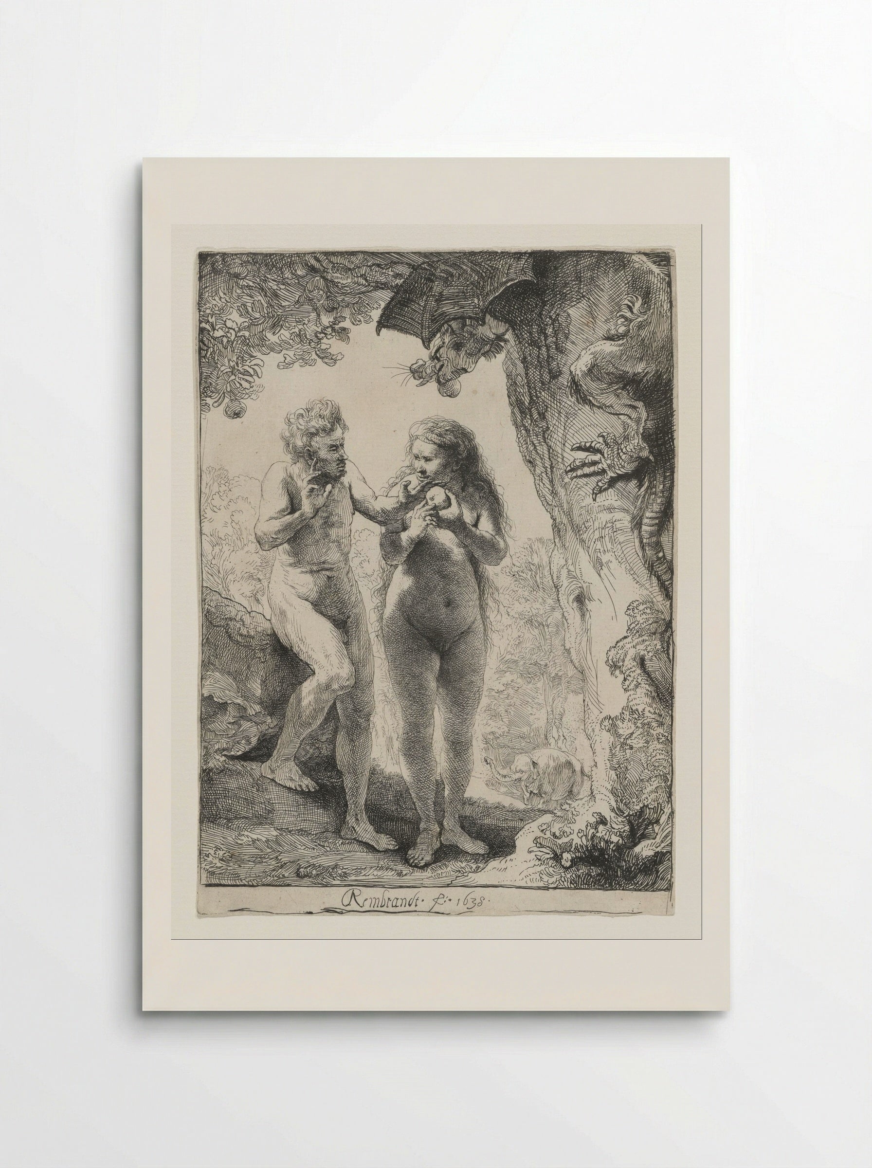 Adam and Eve - Rembrandt Harmensz. van Rijn - Poster