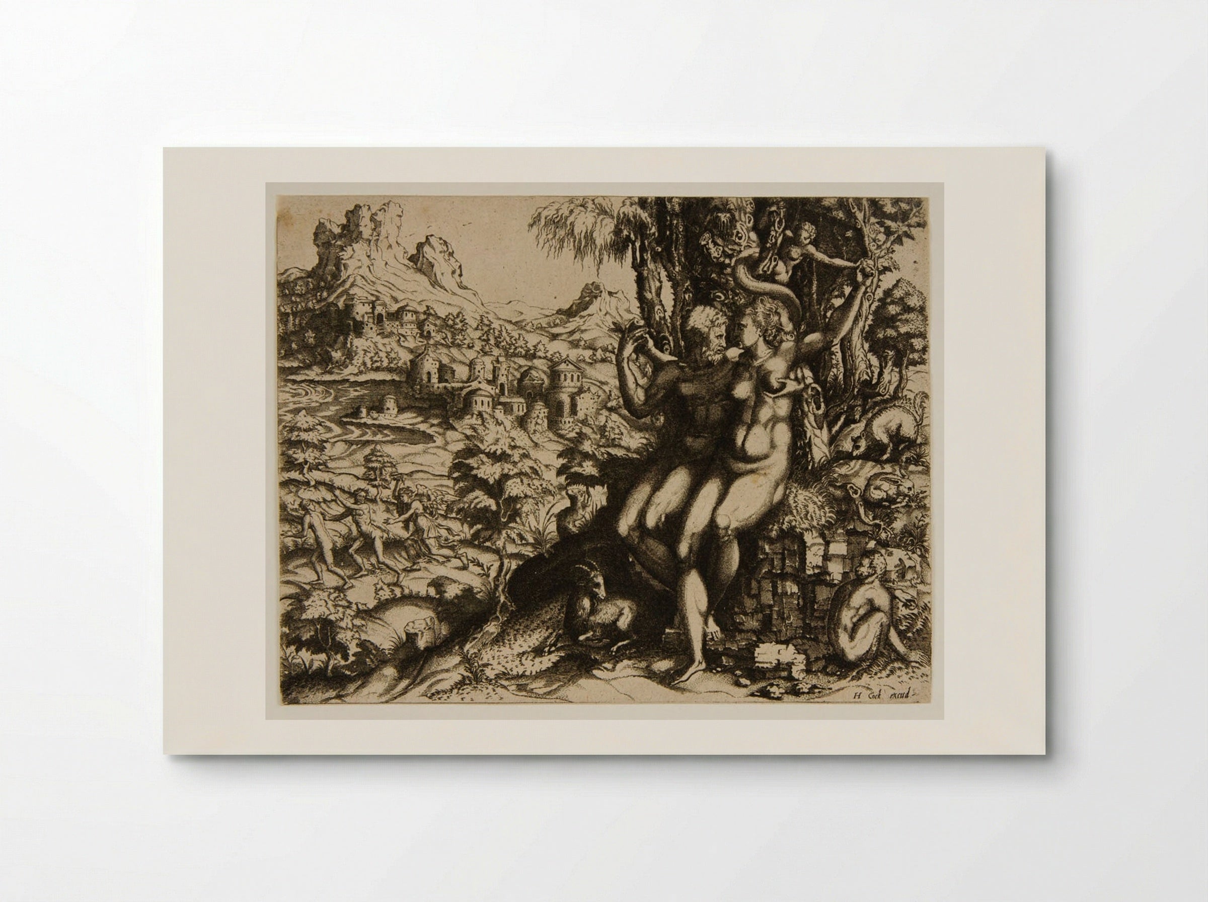 Adam and Eve - Giulio Bonasone - Poster