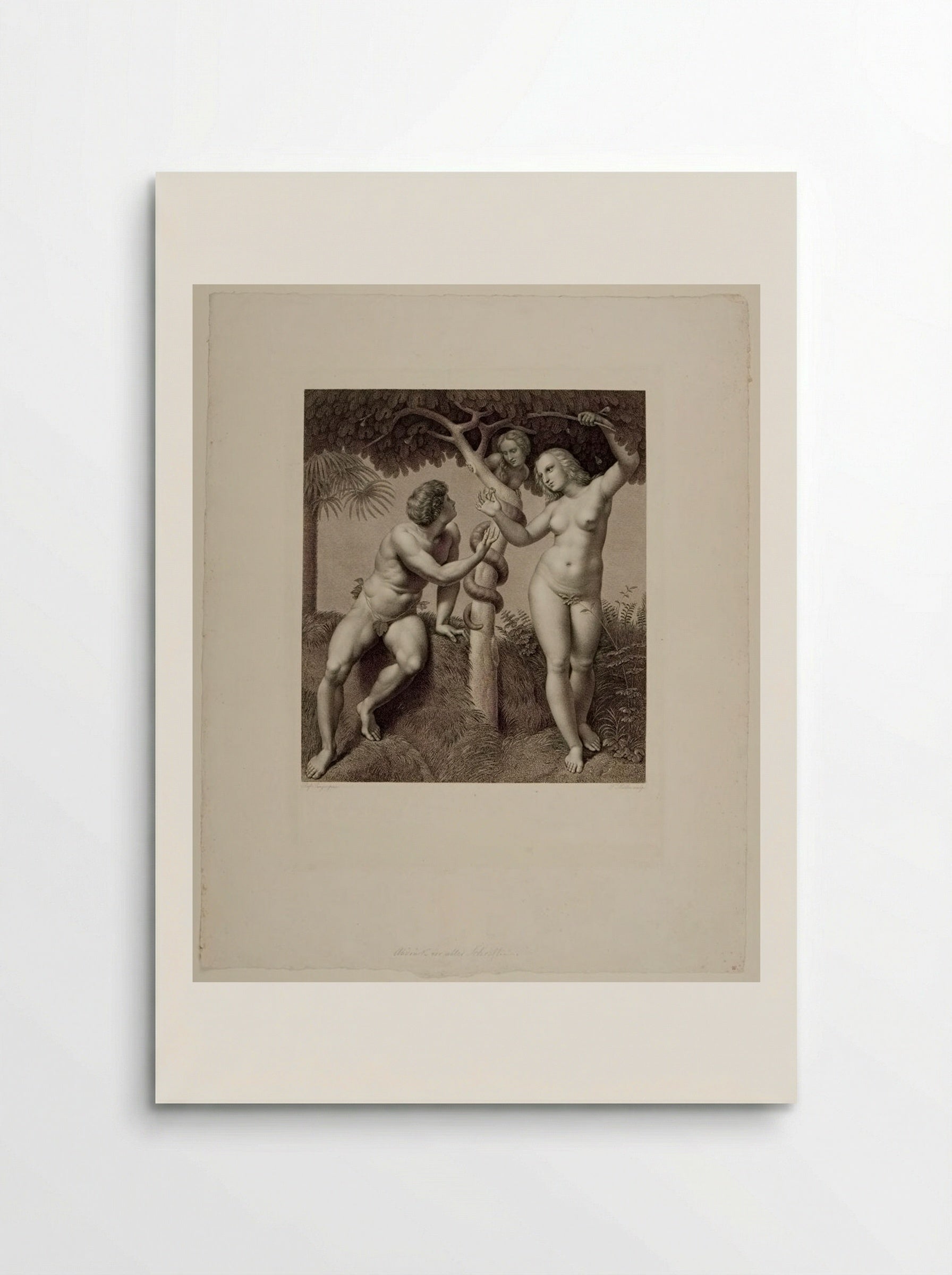 Adam and Eve - Johann Friedrich Wilhelm Müller - Poster