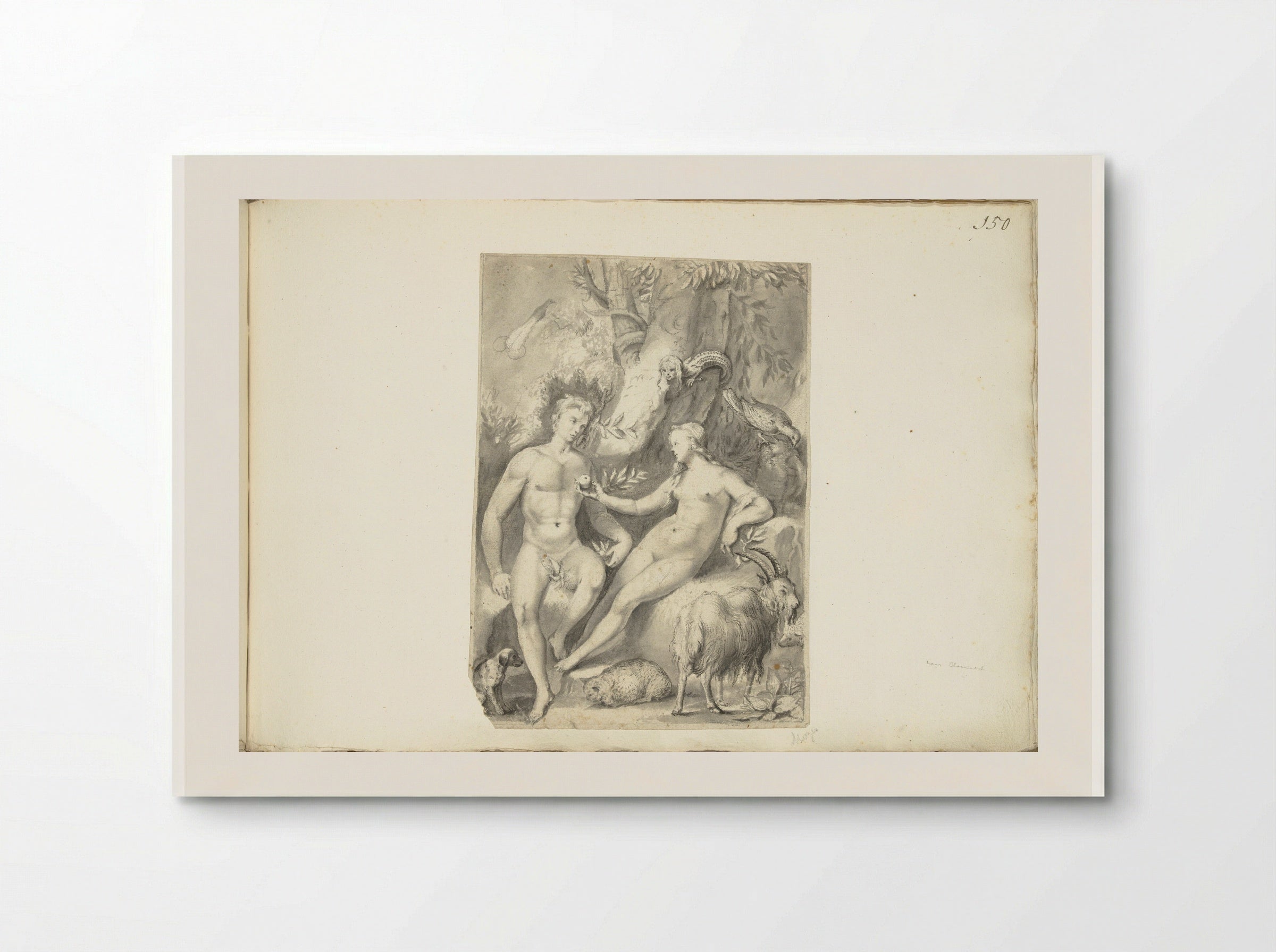 Adam en Eva - Moses ter Borch - Poster