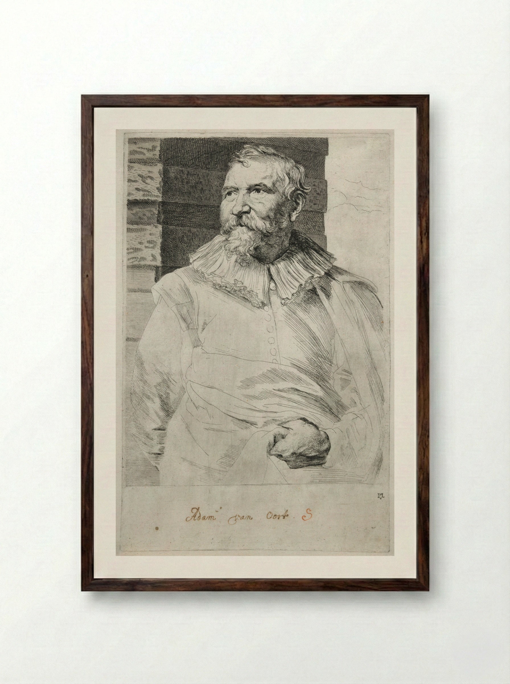 Adam van Noort - Anthony van Dyck - Framed Print Dark Wood