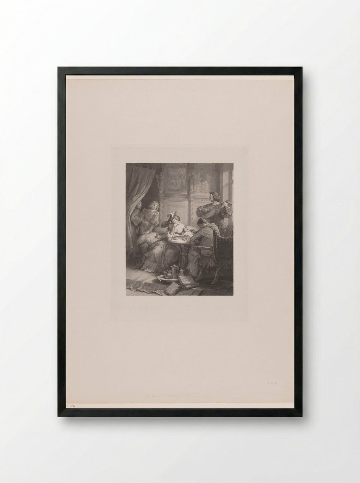 Adelheid from Goethe's Götz von Berlichingen - Heinrich Sachs - Framed Print Black