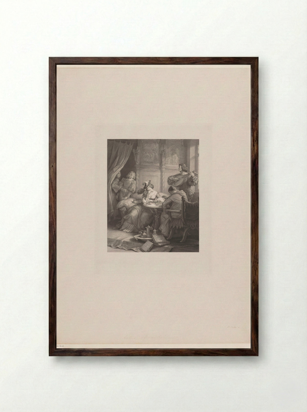 Adelheid from Goethe's Götz von Berlichingen - Heinrich Sachs - Framed Print Dark Wood
