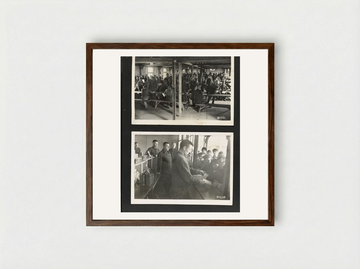 Administratieruimte en kampwinkel - Dick W.B. van Maarseveen - Framed Print Dark Wood