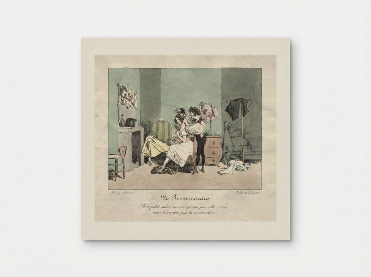 Administrative Customs: The Supernumerary - Henry Bonaventure Monnier - Poster