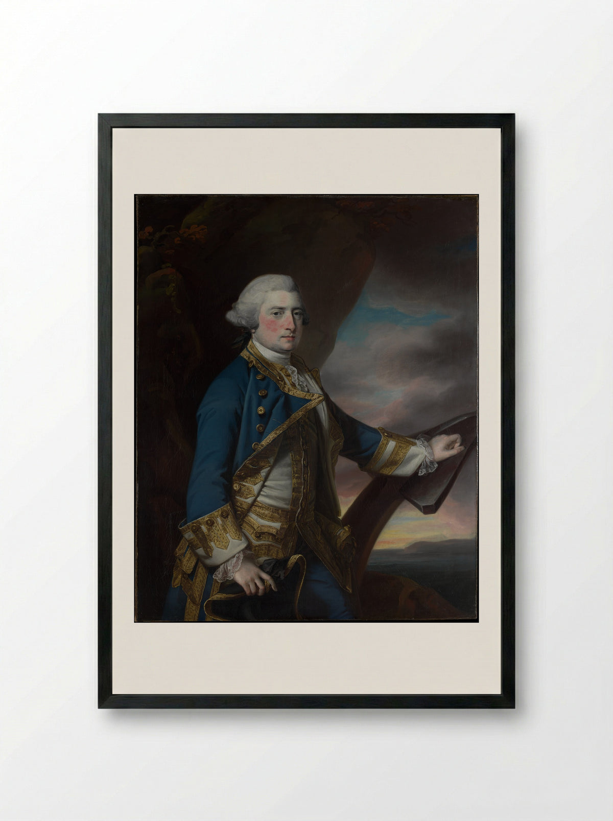 Admiral Harry Paulet, Sixth Duke of Bolton - Francis Cotes - Framed Print Black