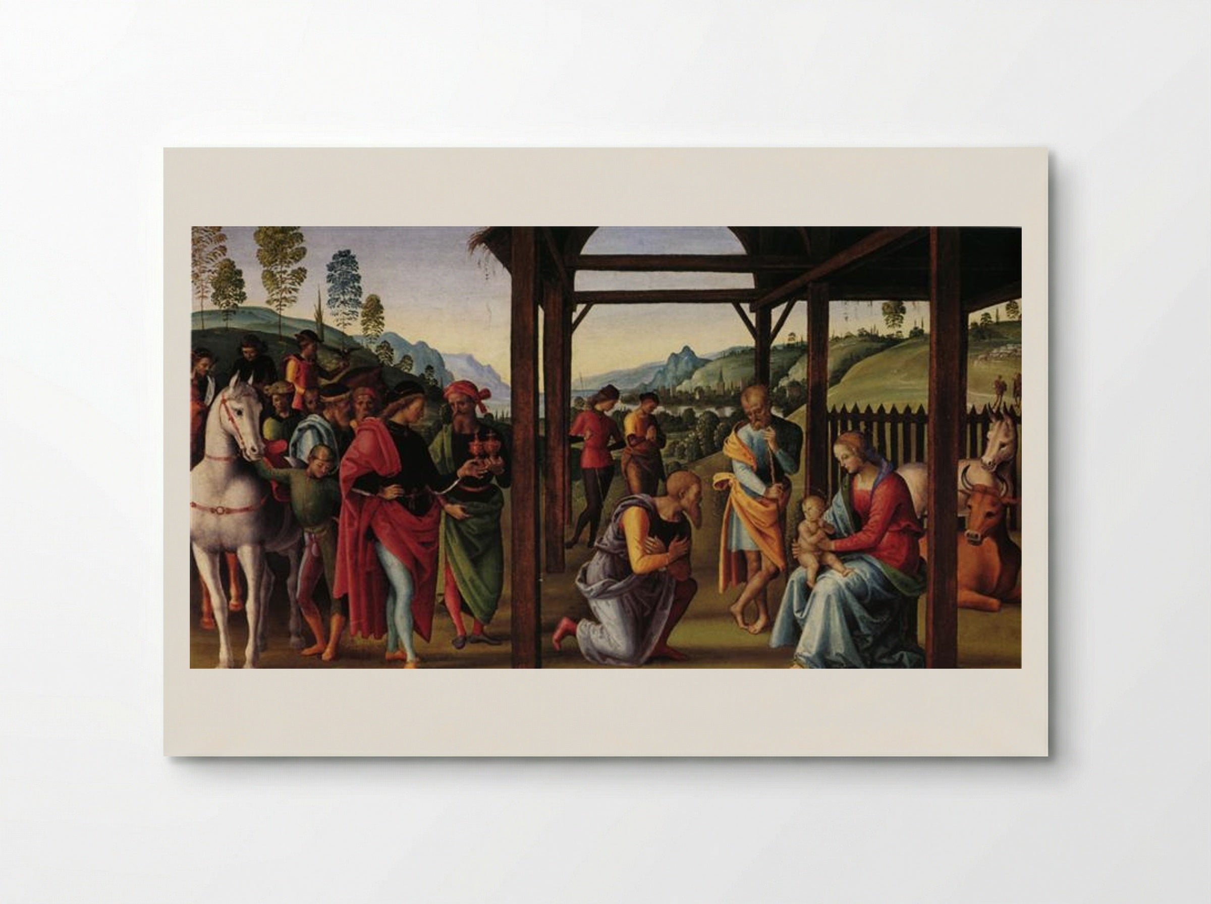 Adoration of the Magi (Predella Panel) - Pietro Perugino - Poster