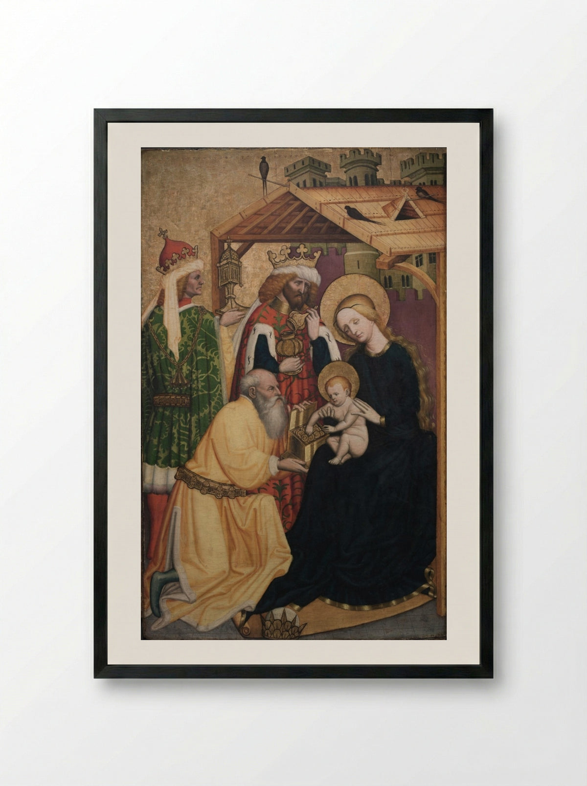 Adoration of the Magi - Konrad Laib - Framed Print Black