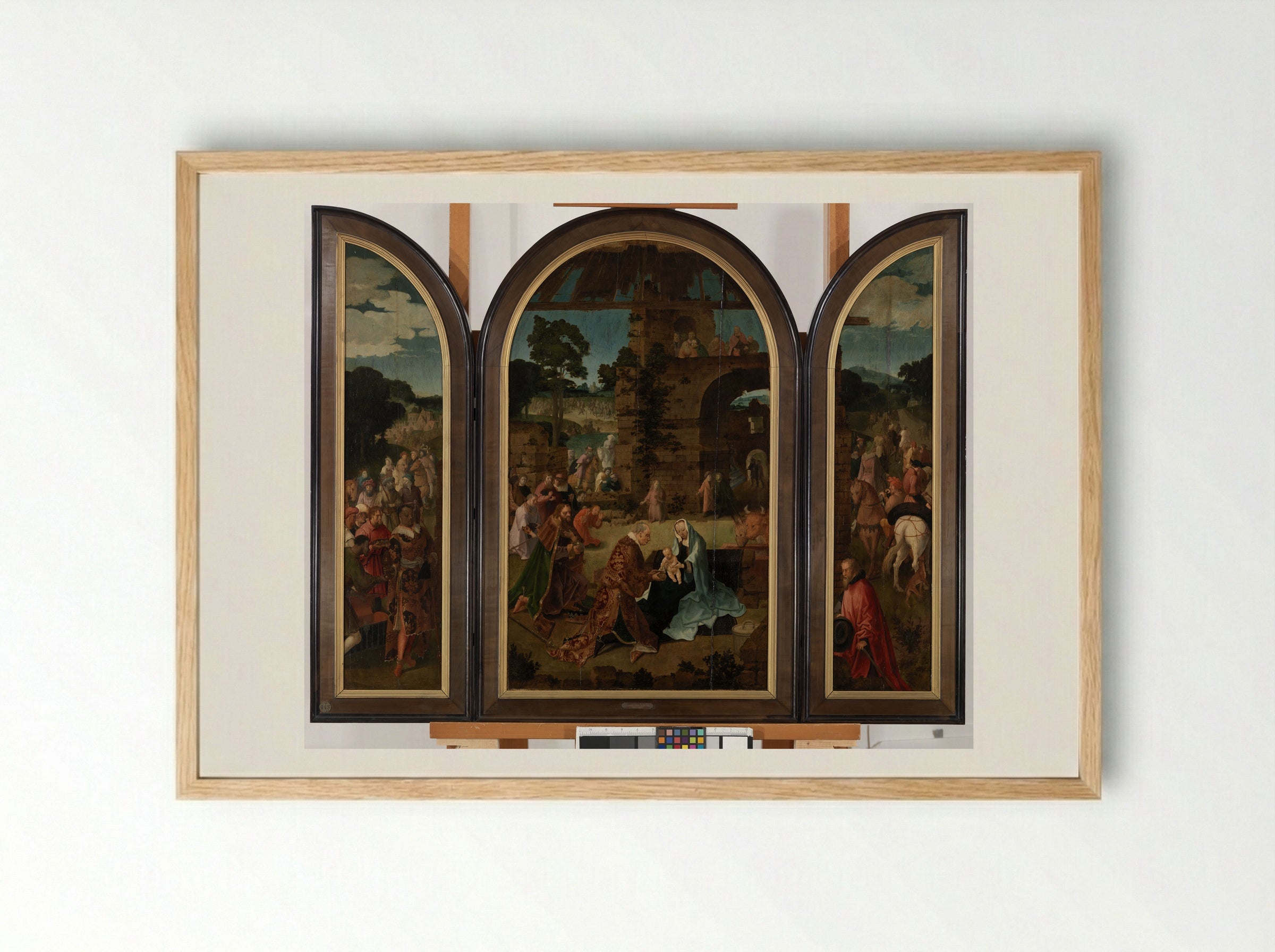 Adoration of the Magi - Lucas van Leyden - Framed Print Wood