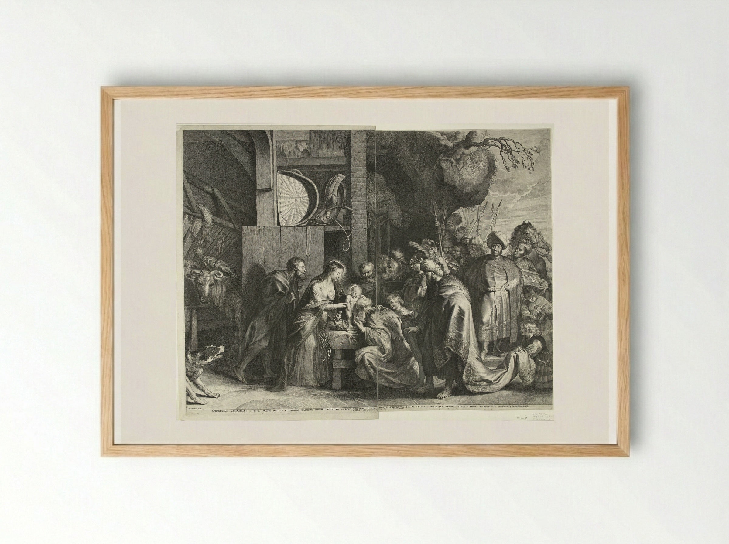 Adoration of the Magi - Lucas Vorsterman I - Framed Print Wood