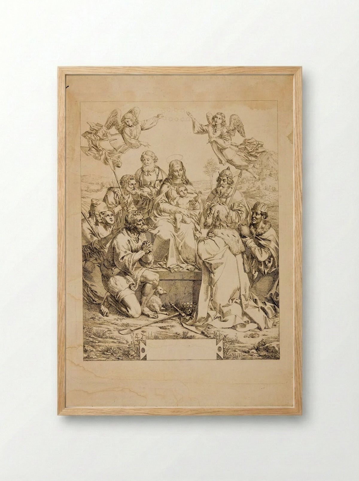 Adoration of the Magi - Joseph von Führich - Framed Print Wood